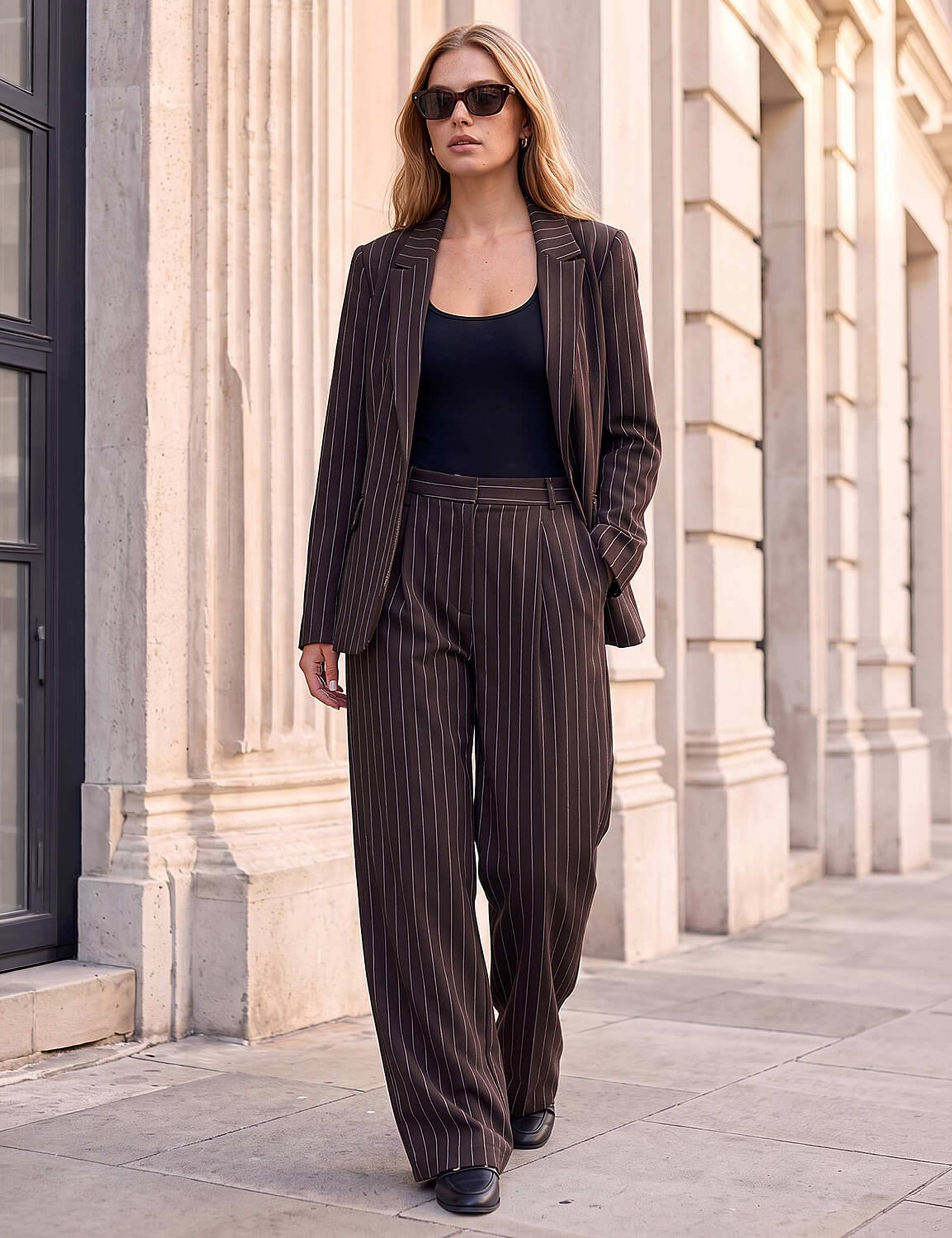 Pinstriped Cropped Jacket 2 of 4