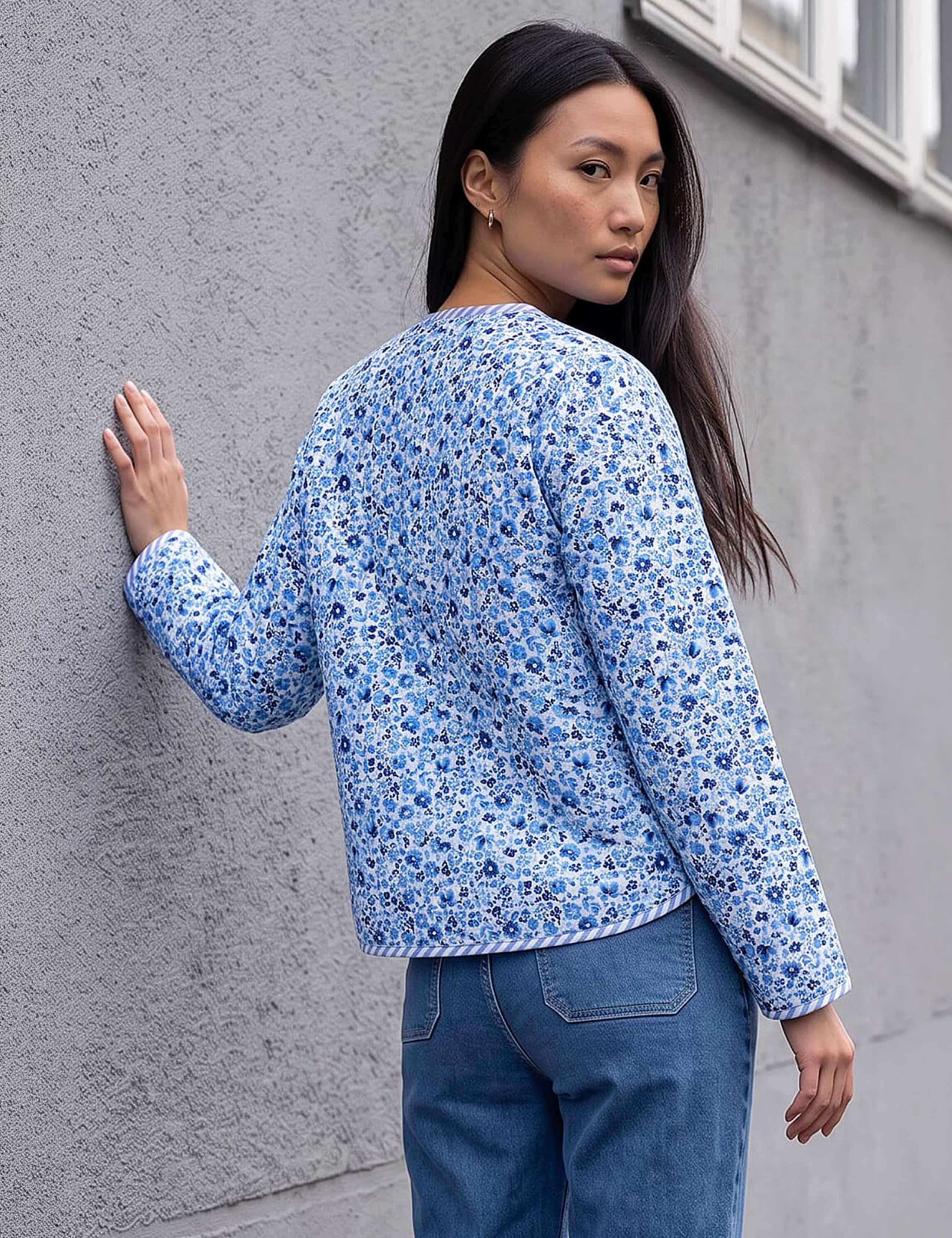 Pure Cotton Floral Quilted Jacket 2 of 4