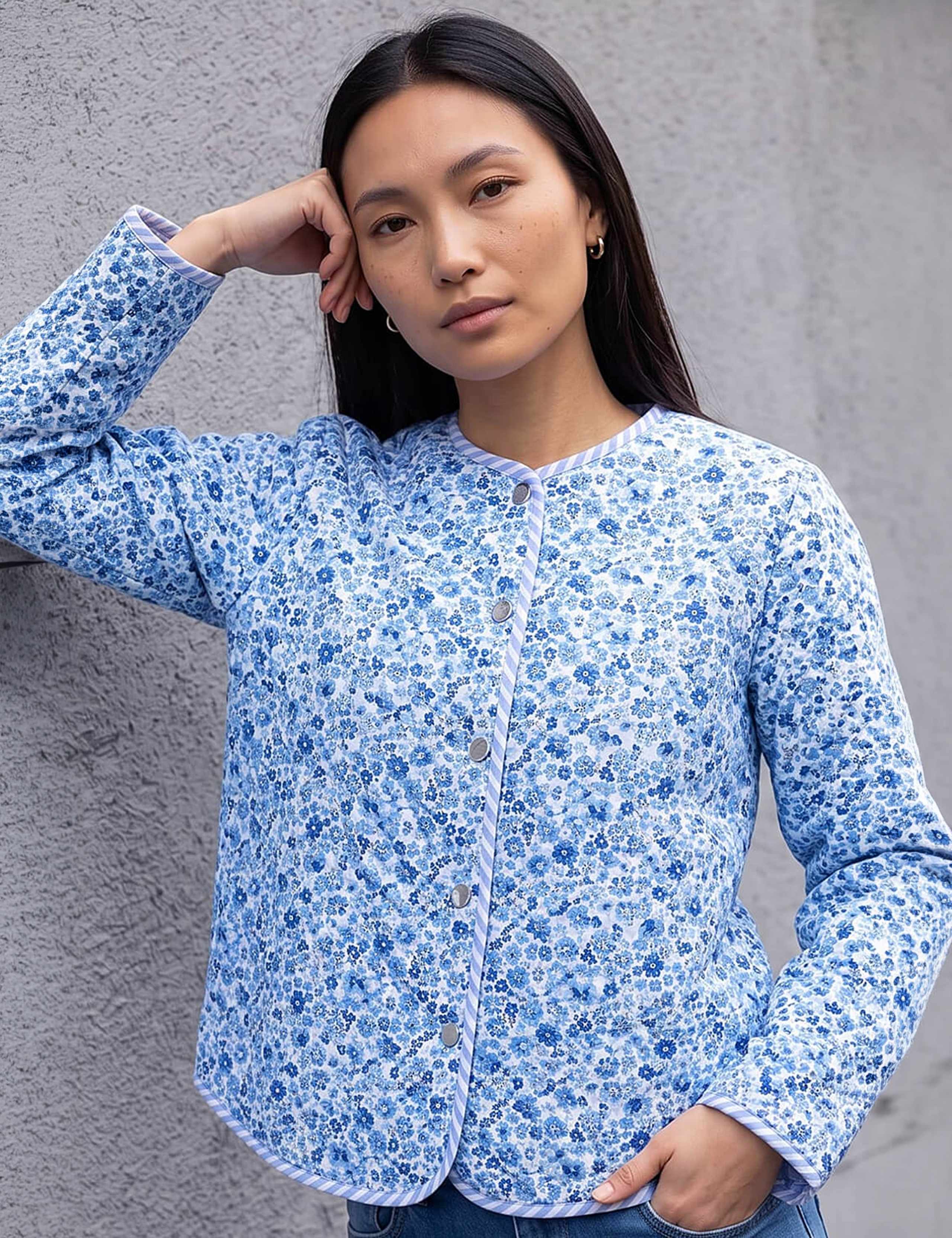 Pure Cotton Floral Quilted Jacket 4 of 4