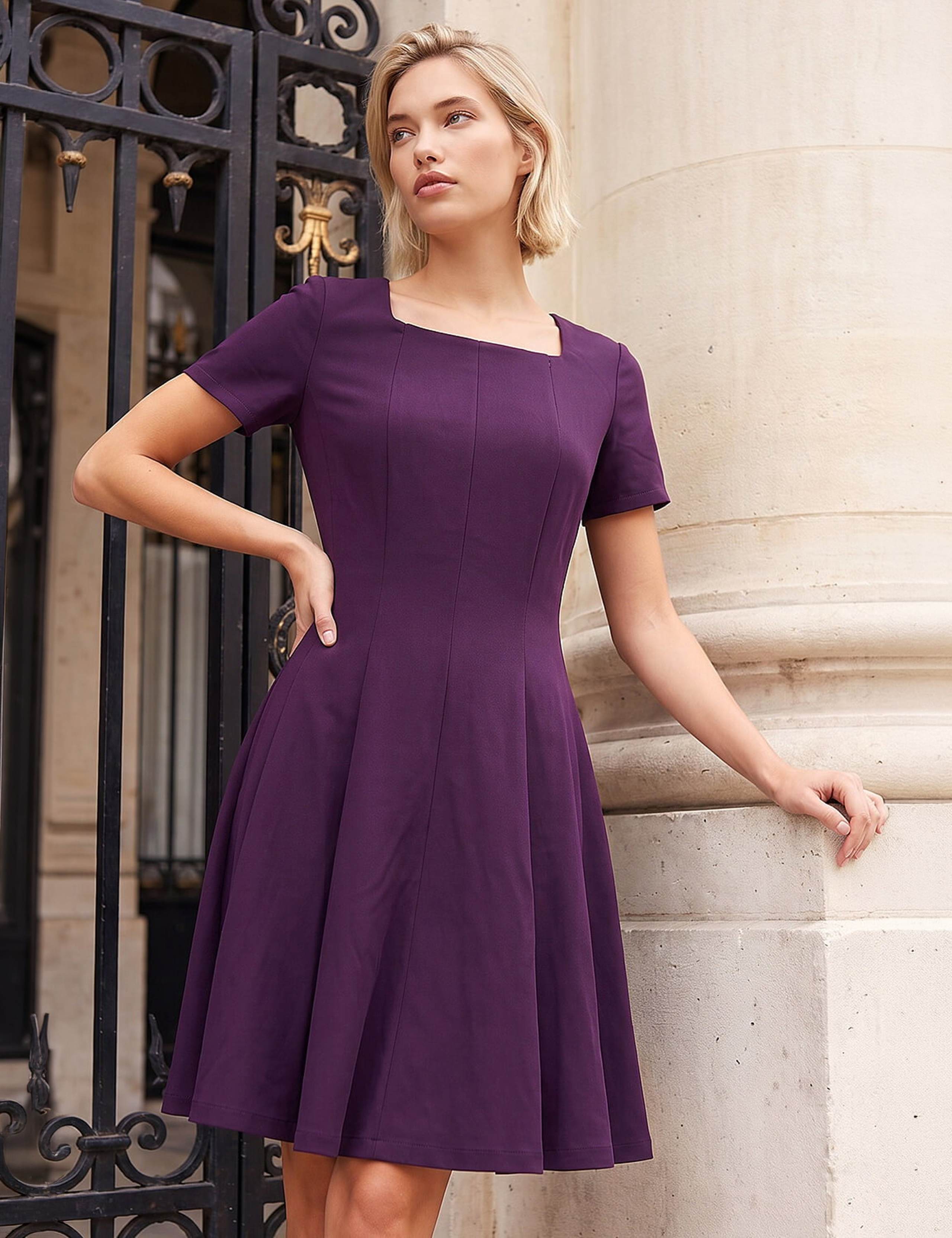 Square Neck Panel Dress 2 of 4
