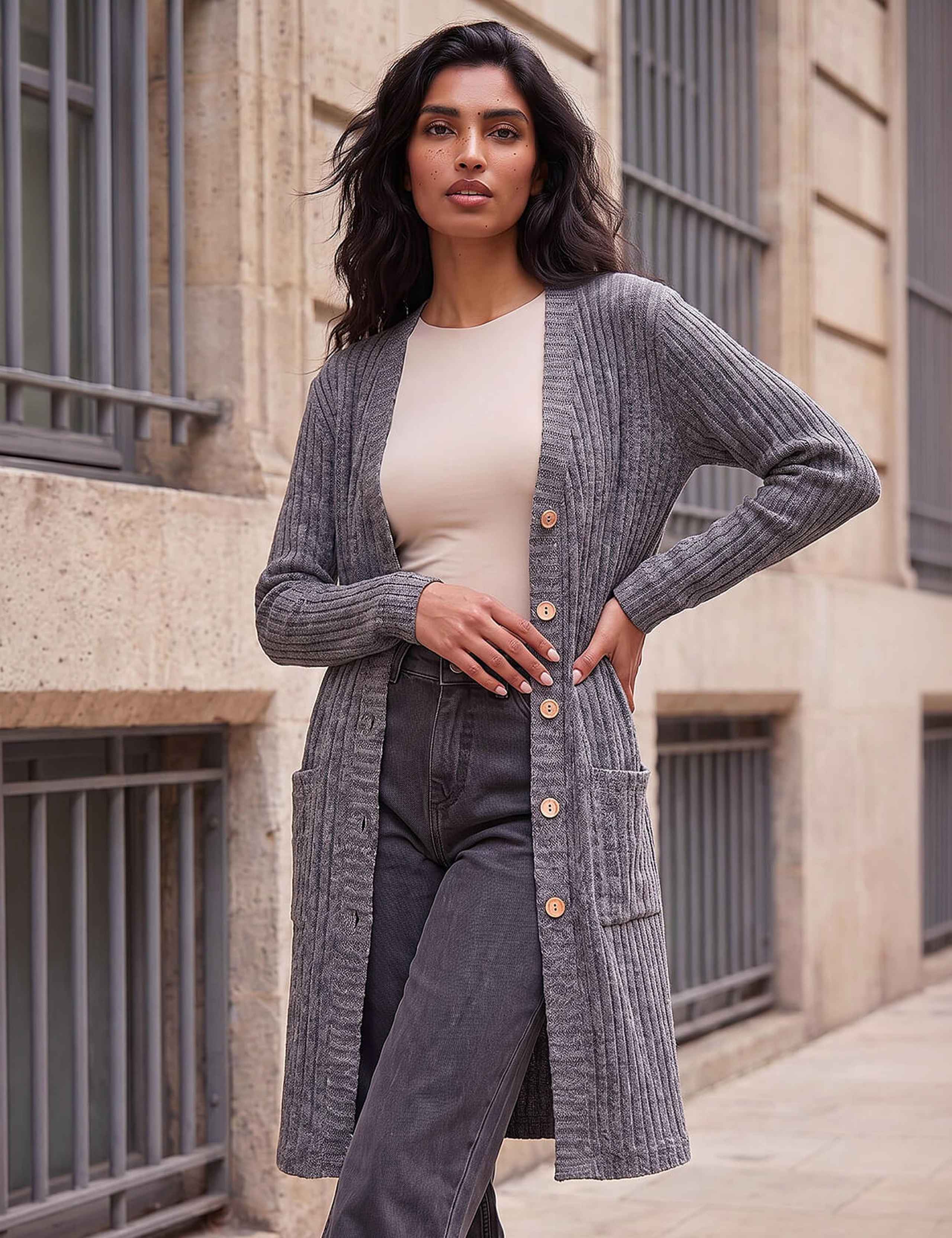 Ribbed Cardigan 1 of 4