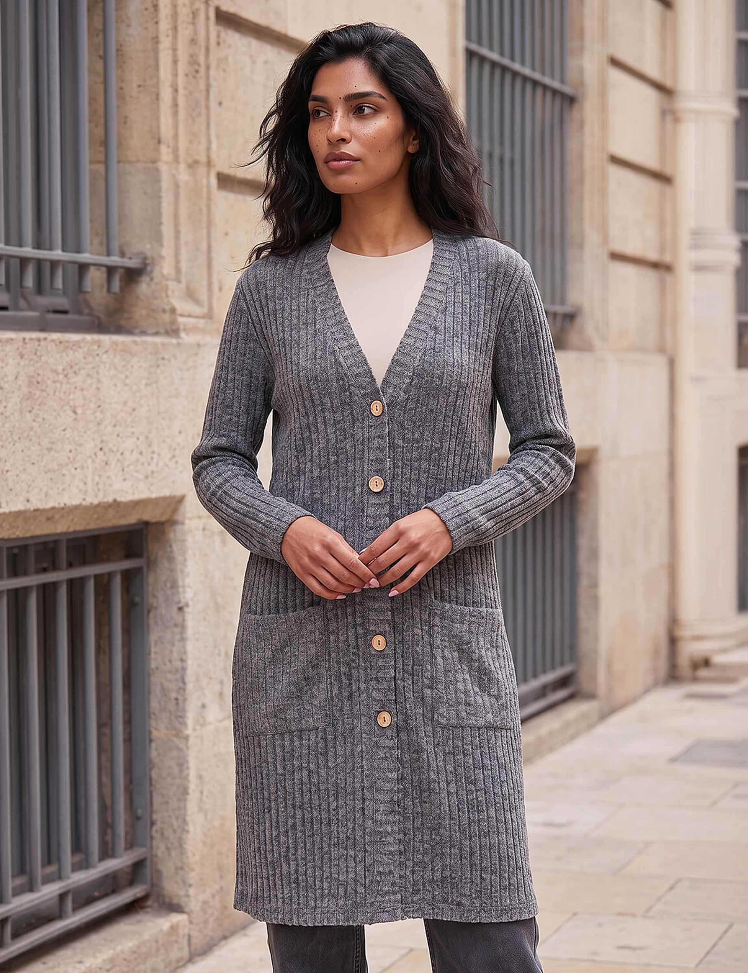 Ribbed Cardigan 3 of 4