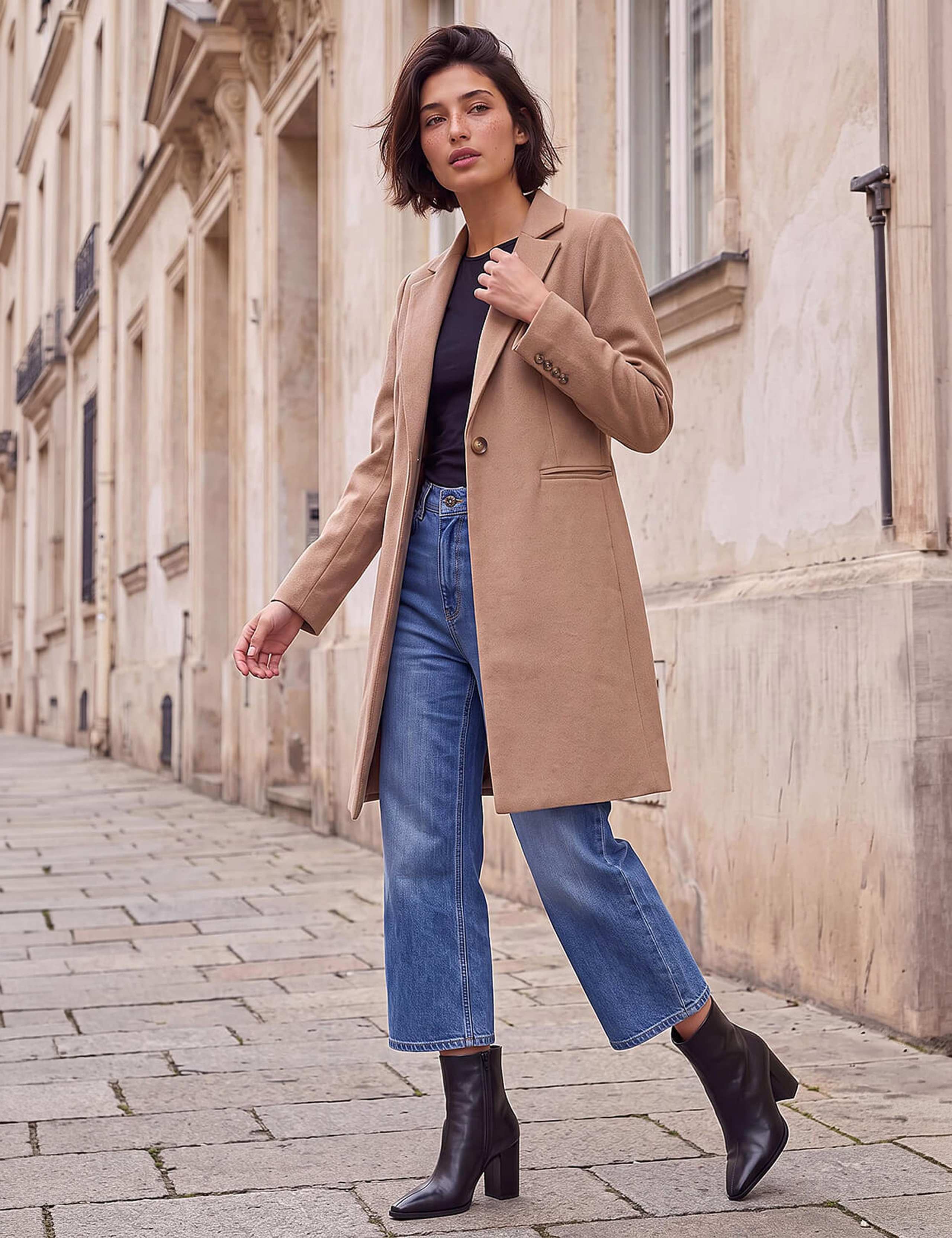 Single Breasted Revere Collar Tailored Coat 4 of 4