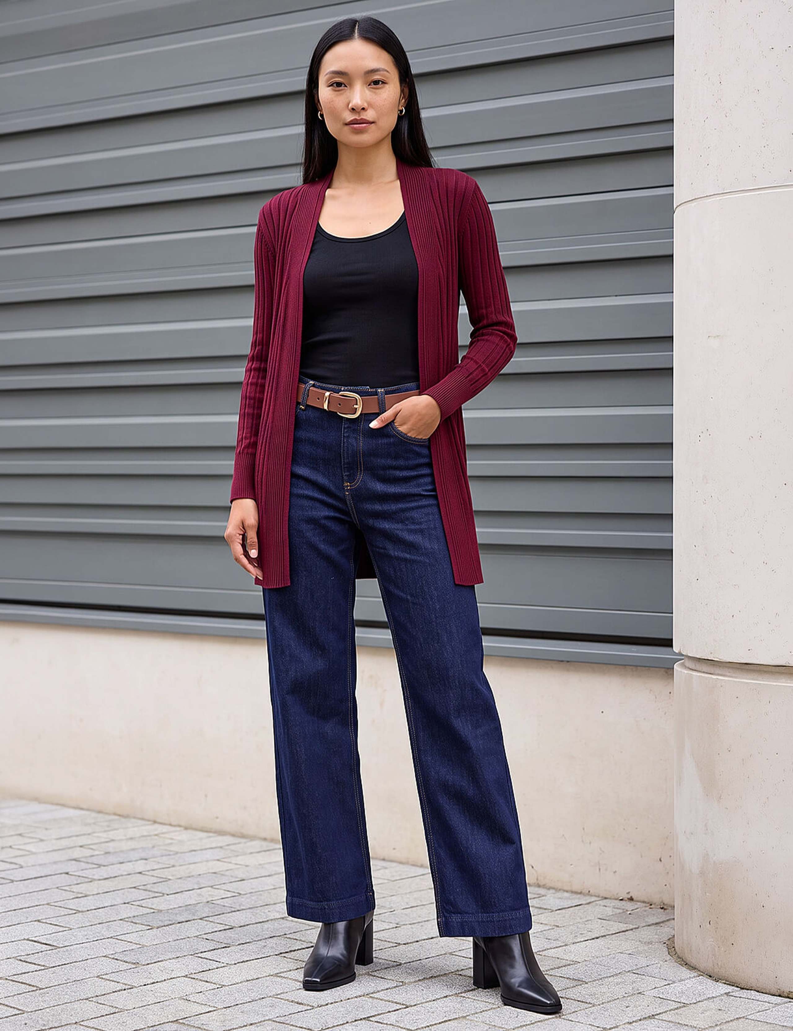 Ribbed Longline Cardigan 2 of 4