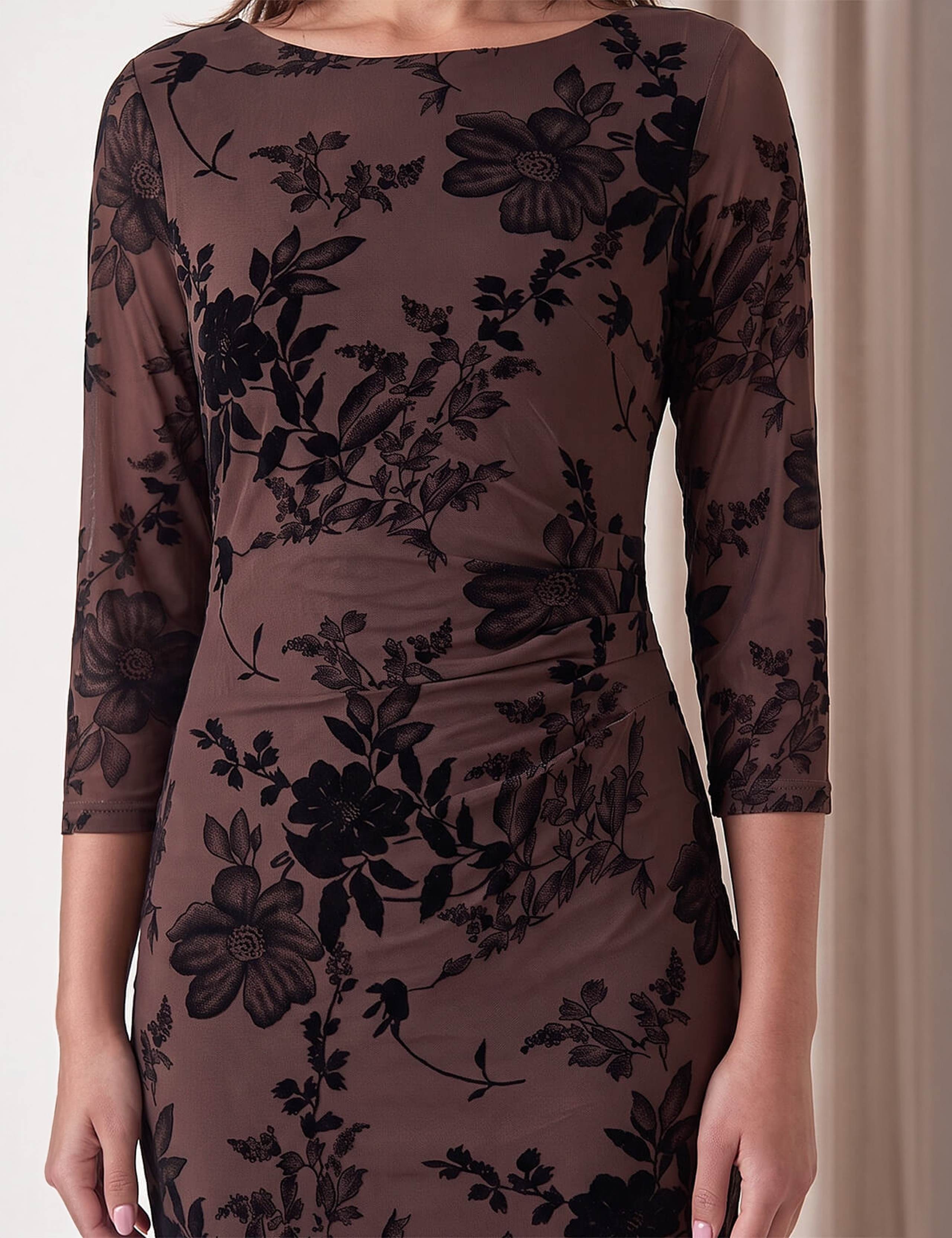 Flock Floral Pleated Midi Dress 4 of 4