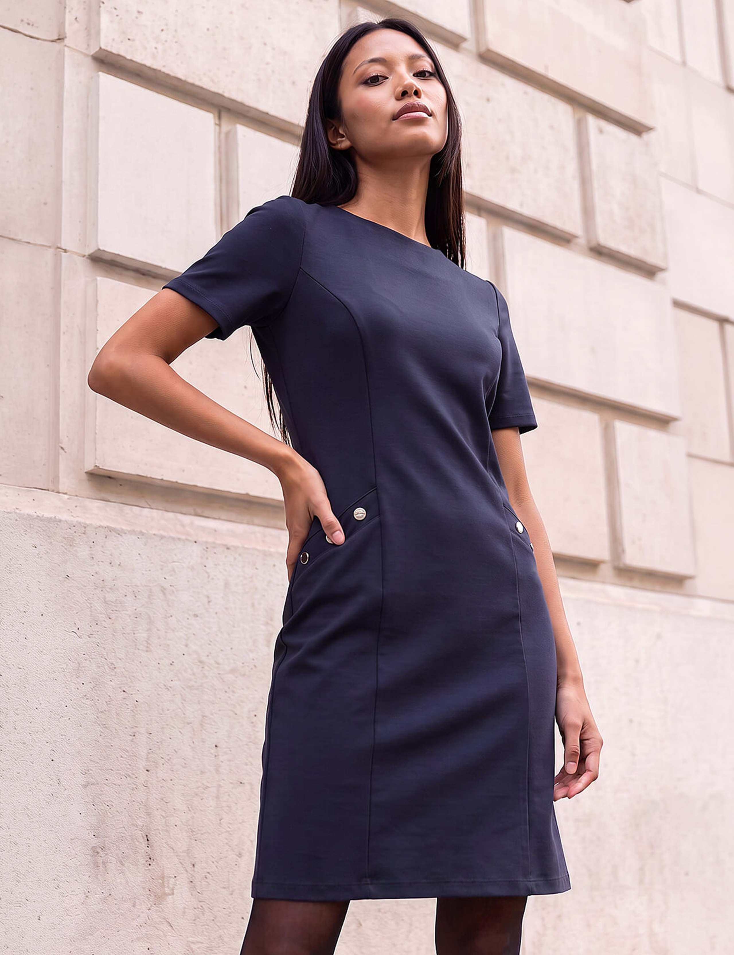 Ponte Knee Length Dress 1 of 4