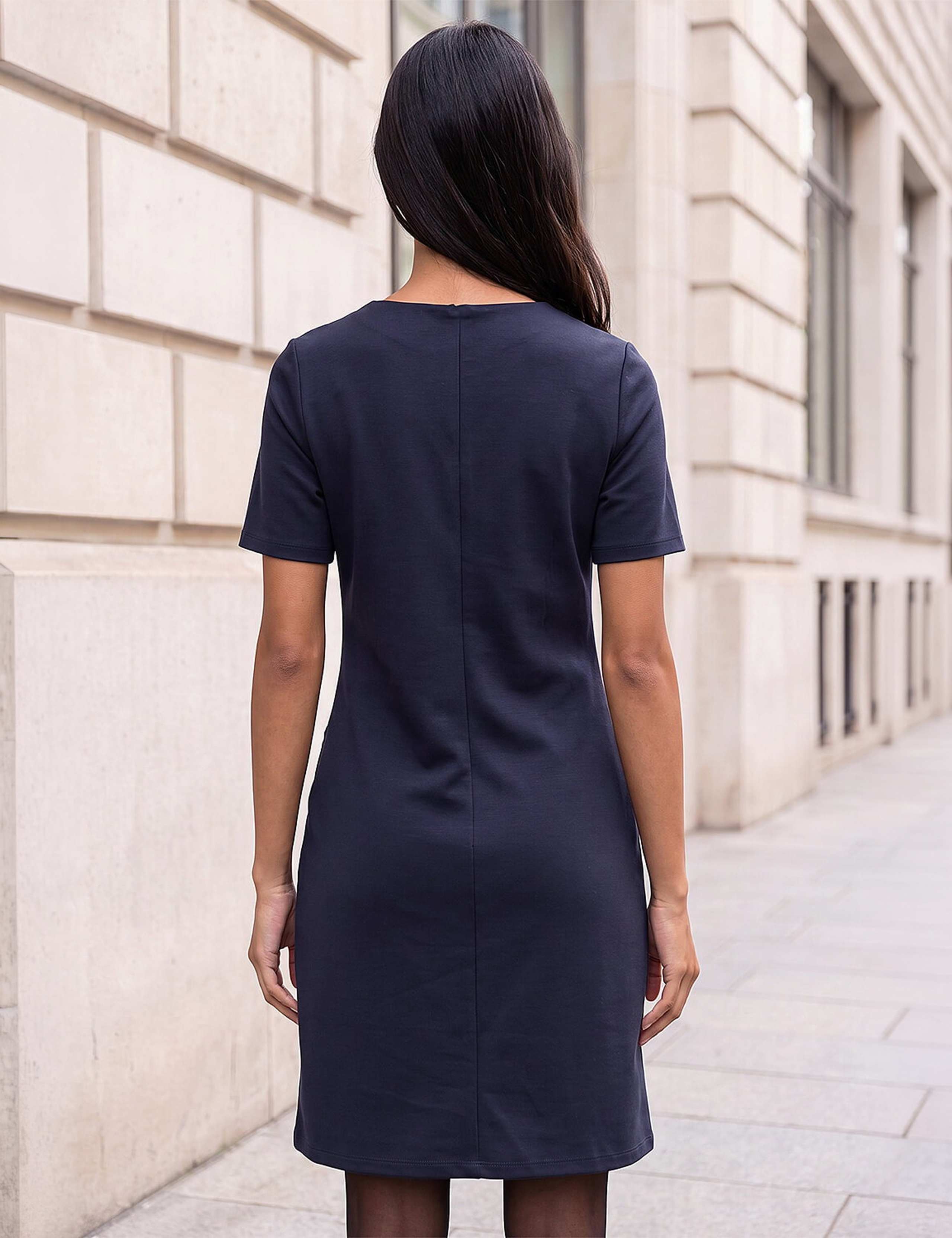 Ponte Knee Length Dress 3 of 4
