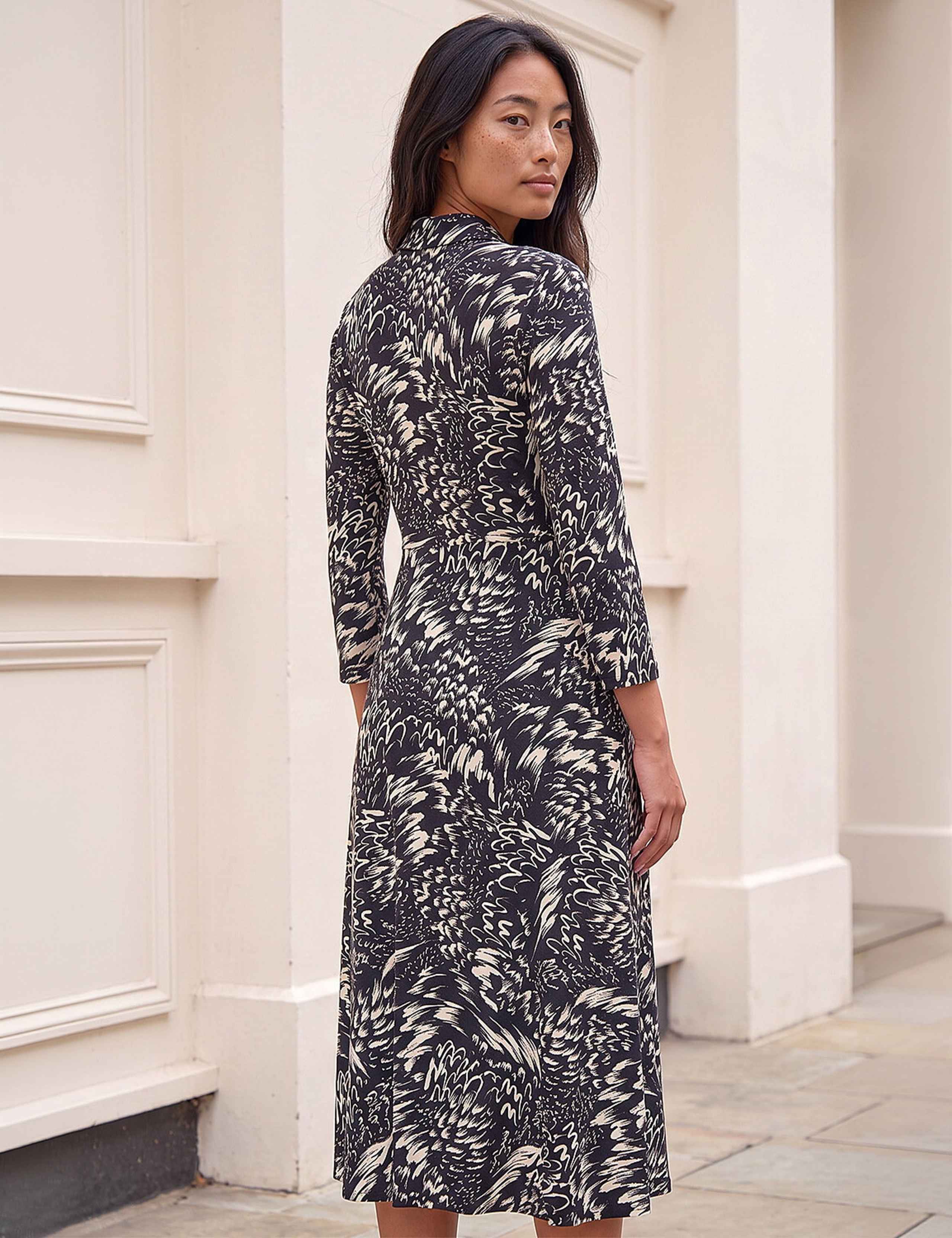 Collared Ruched Midi Shirt Dress 3 of 4
