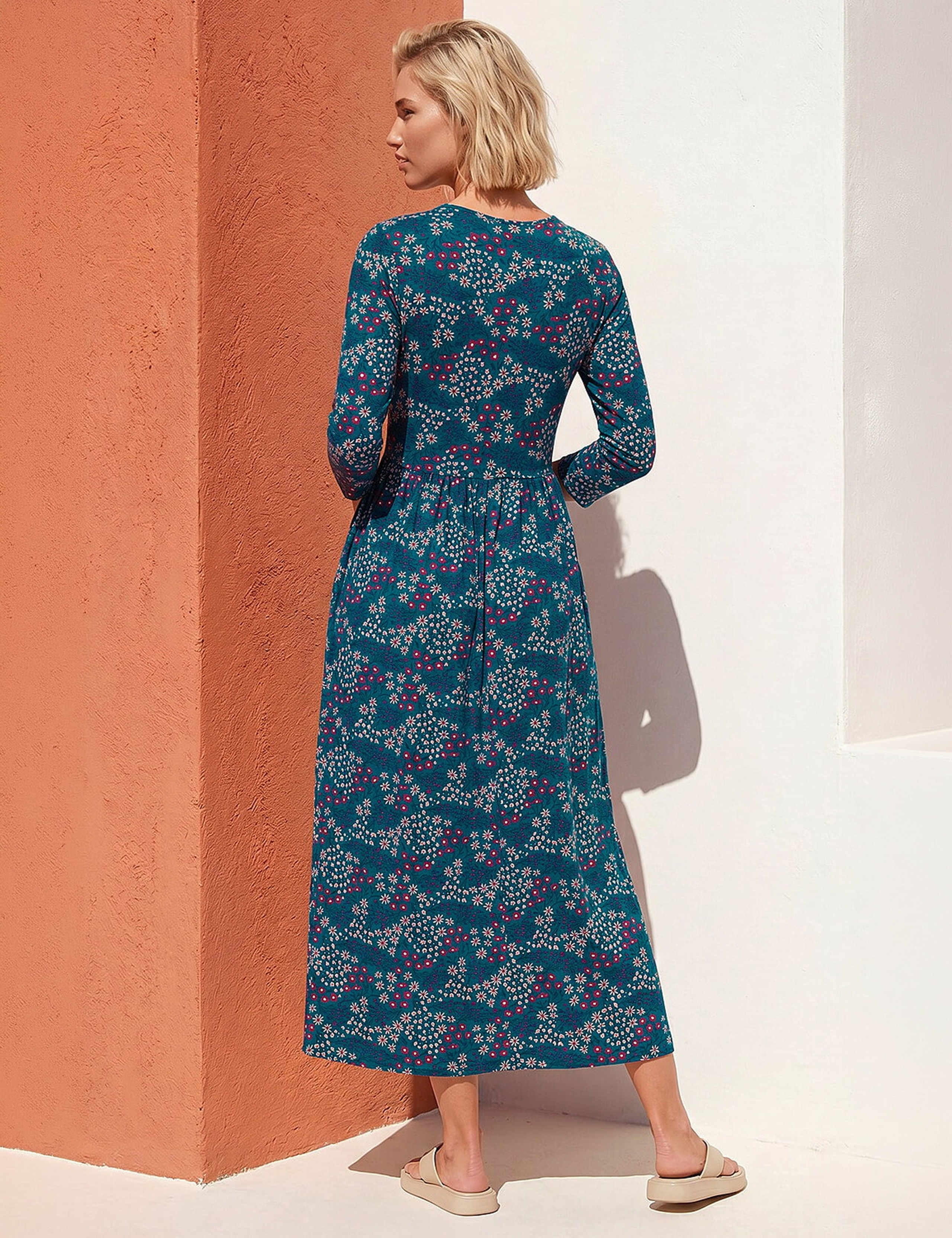 Ditsy Print Pocket Midi Dress 3 of 4