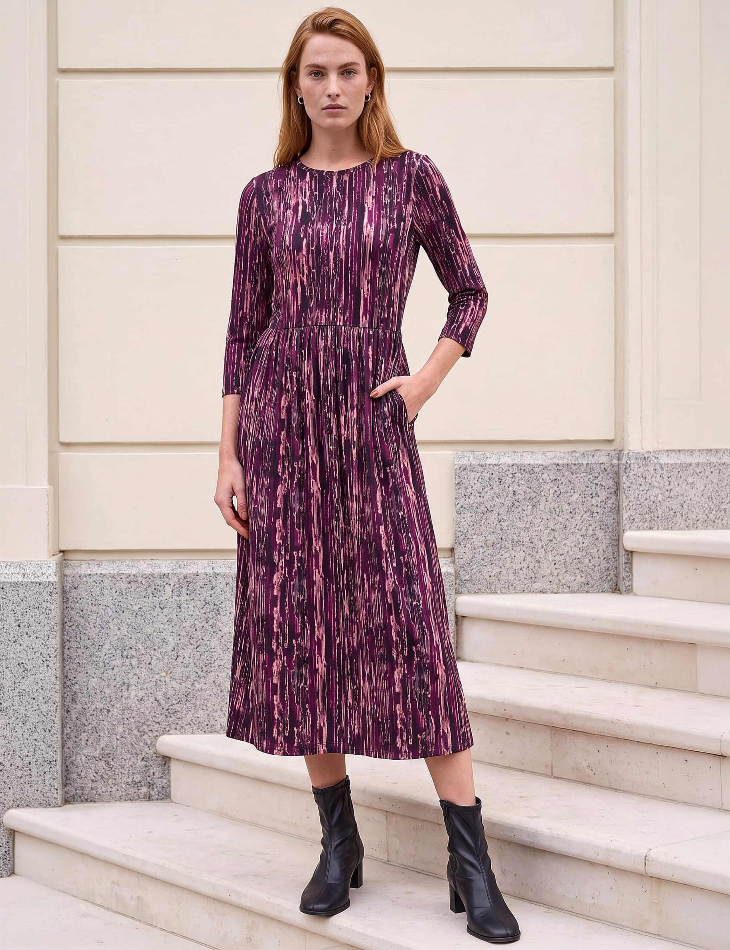 Abstract Print Midi Dress 2 of 4