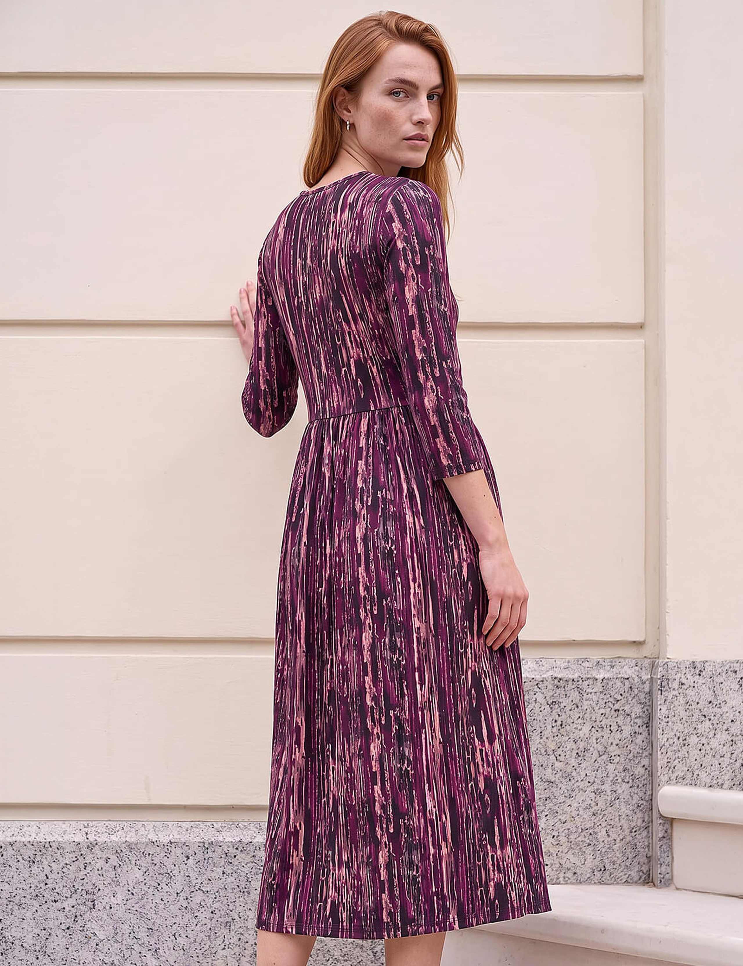 Abstract Print Midi Dress 3 of 4