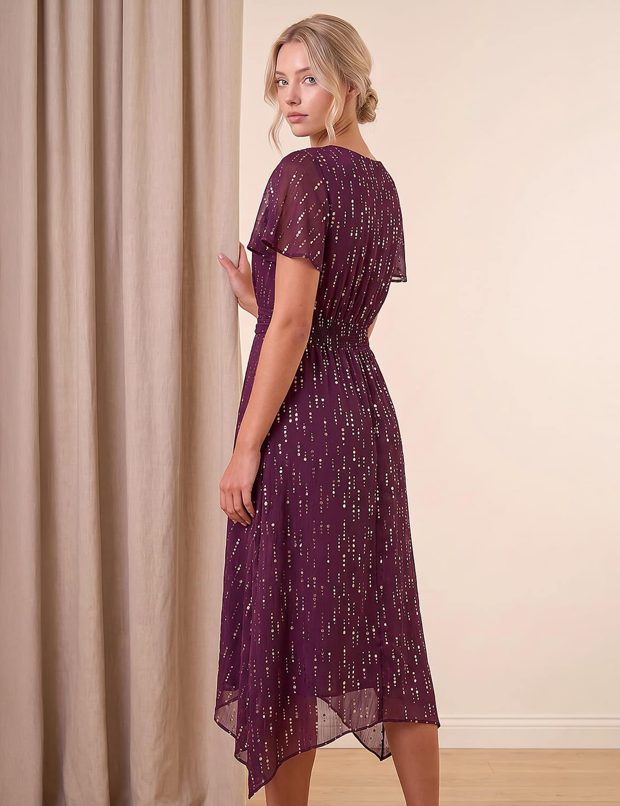 Petite Foil Print Dress 2 of 4