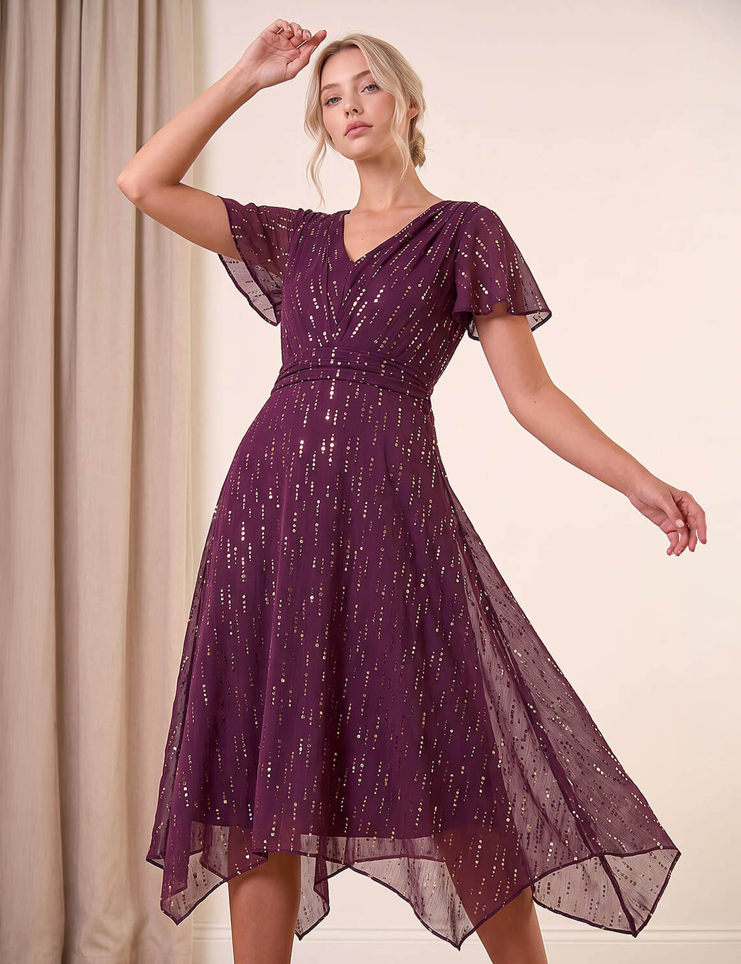 Petite Foil Print Dress 3 of 4