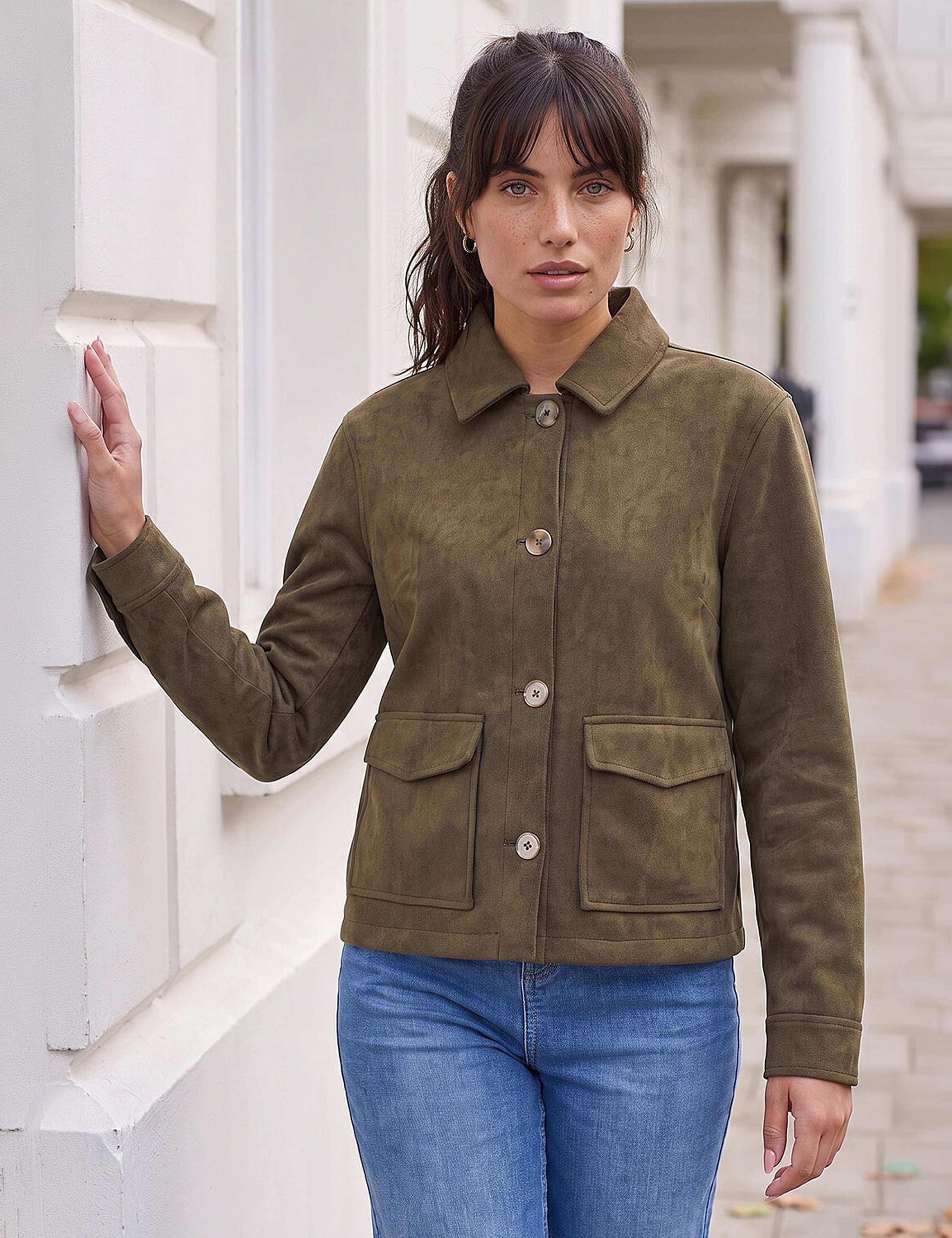 Suedette Button Jacket 3 of 4