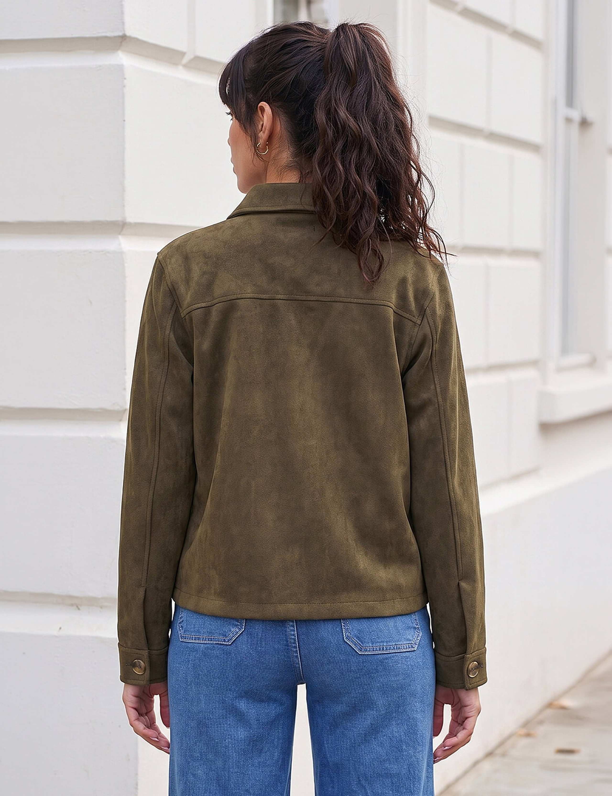 Suedette Button Jacket 4 of 4