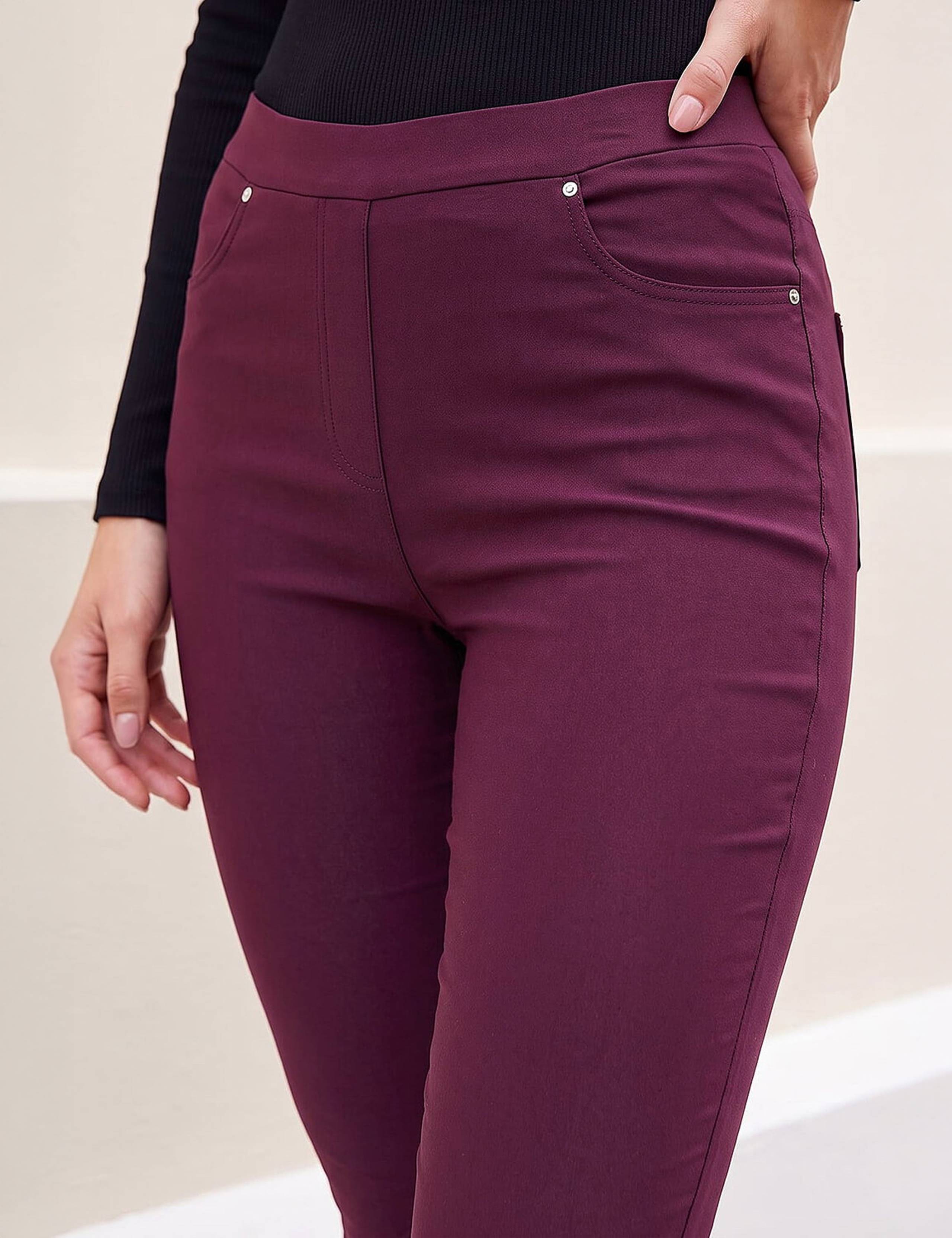 Fleece Backed Slim Leg Pull On Jeans 4 of 4