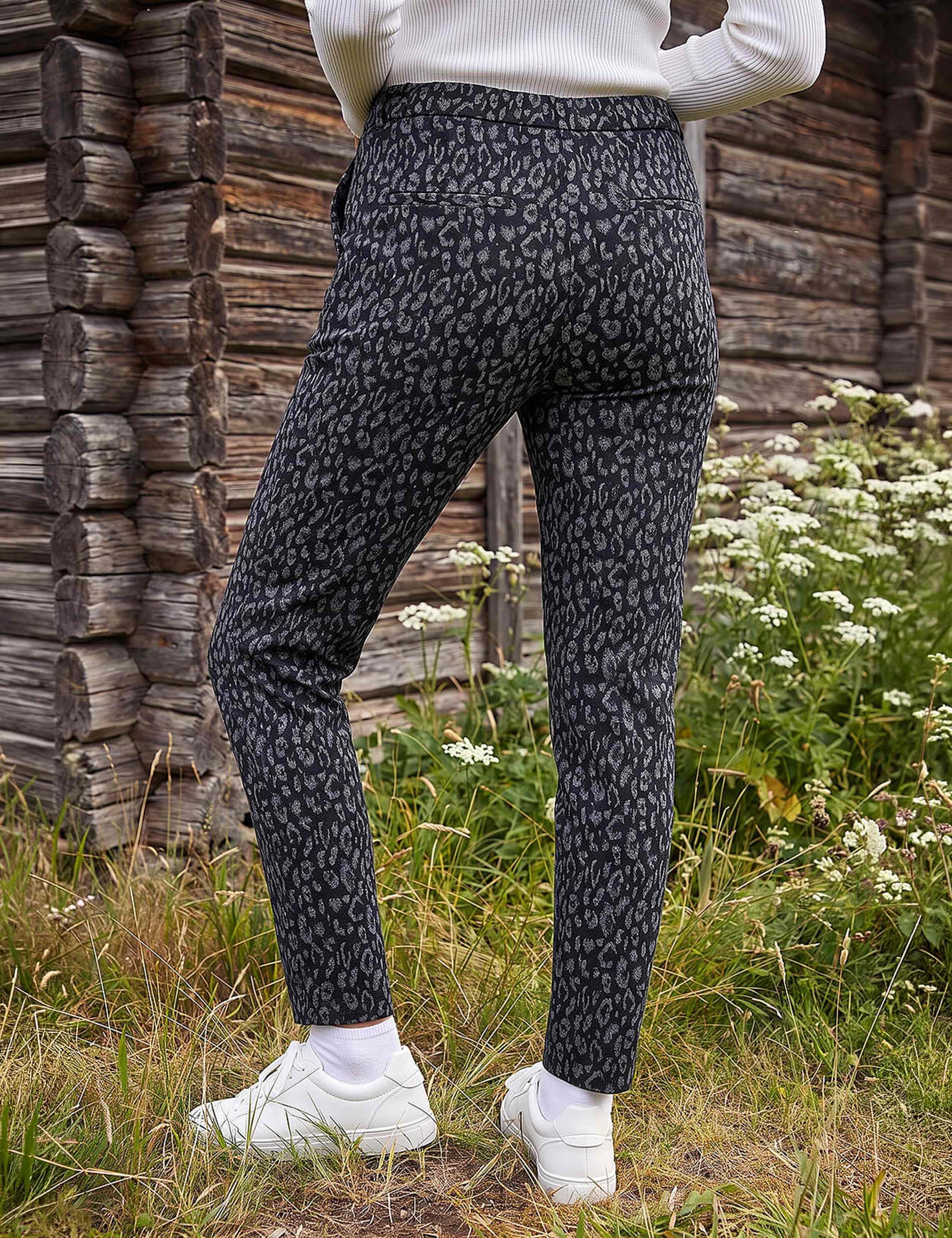 Leopard Print Tapered Joggers 4 of 4