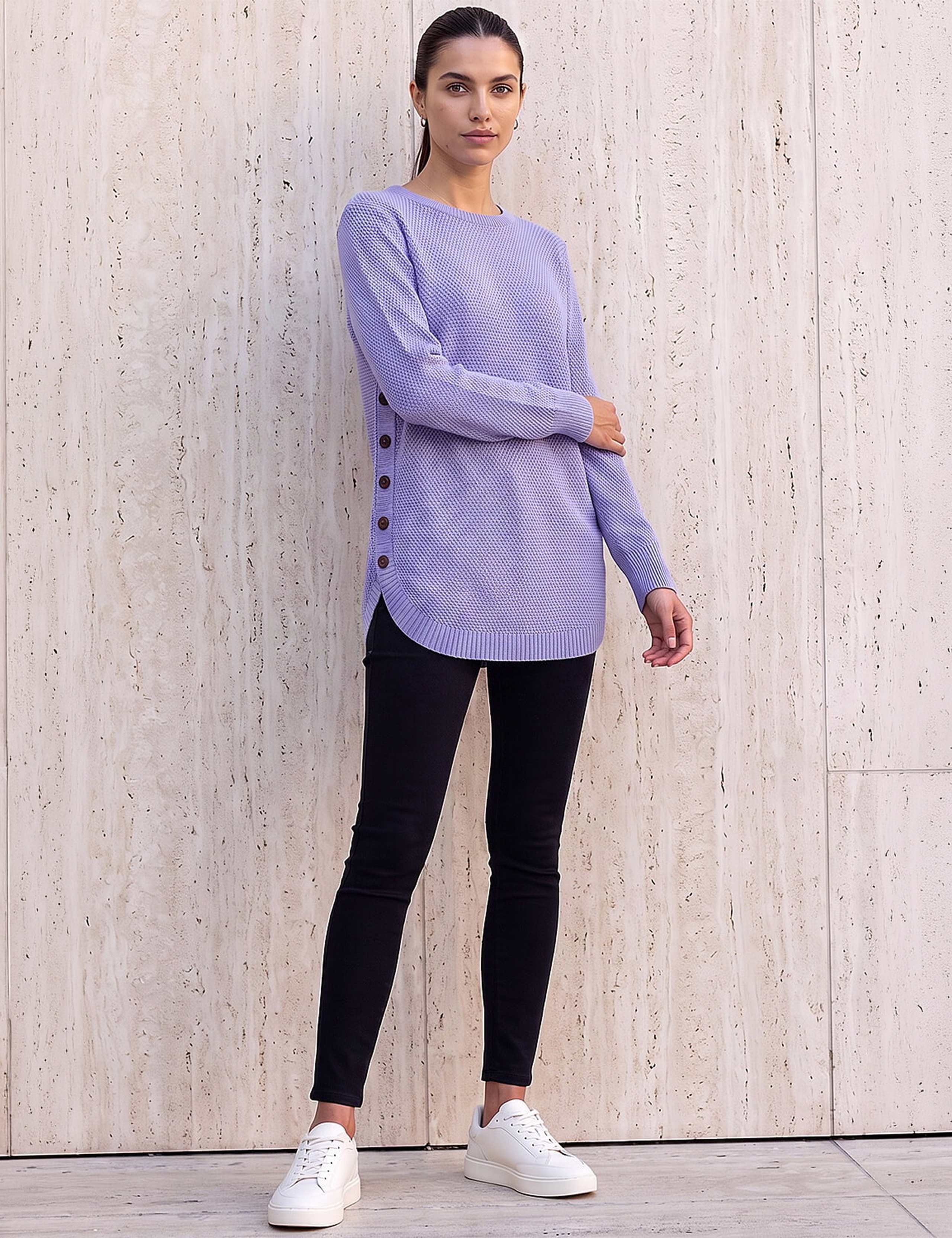Textured Curved Hem Jumper 2 of 4
