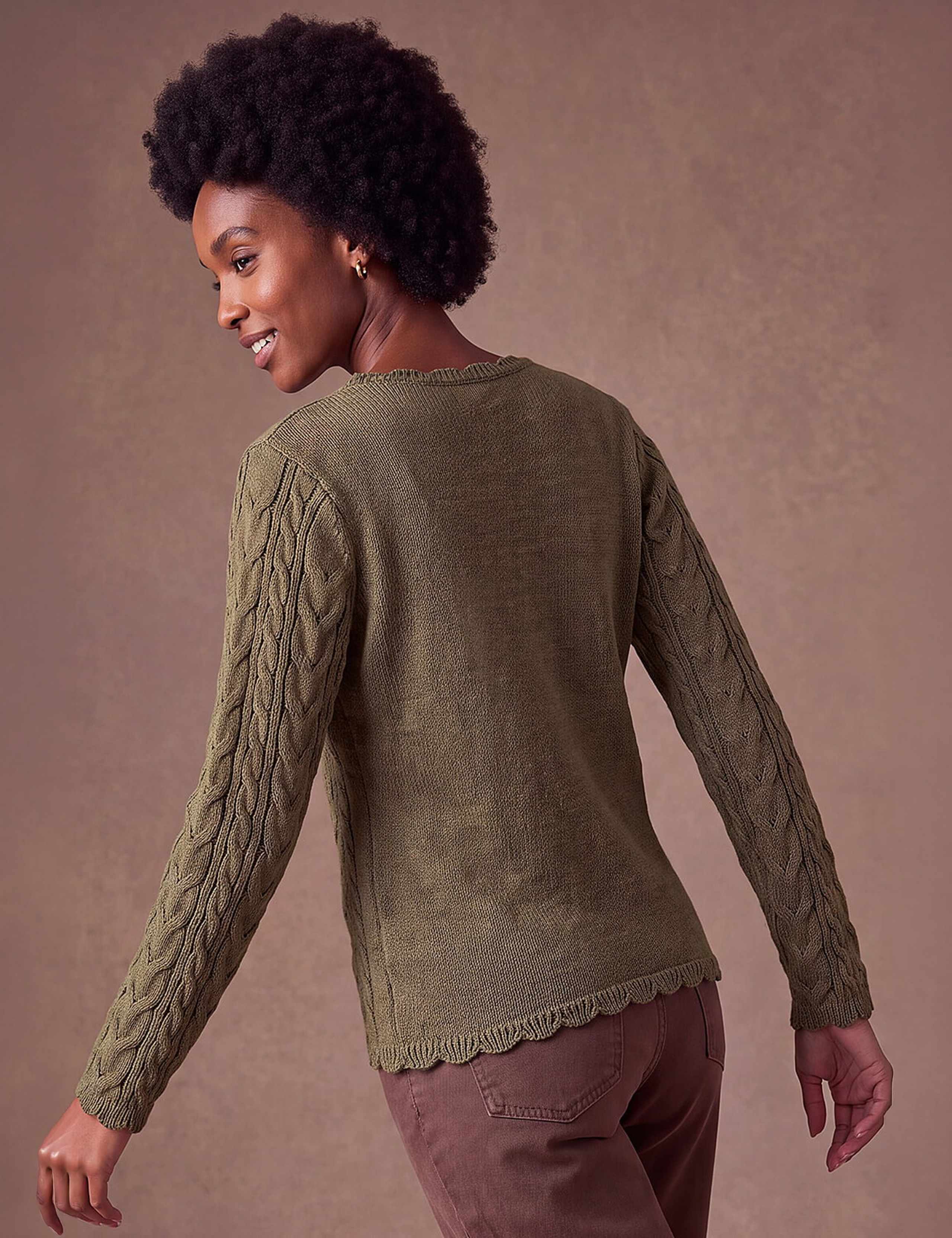 Cable Knit Scallop Edge Jumper 3 of 3