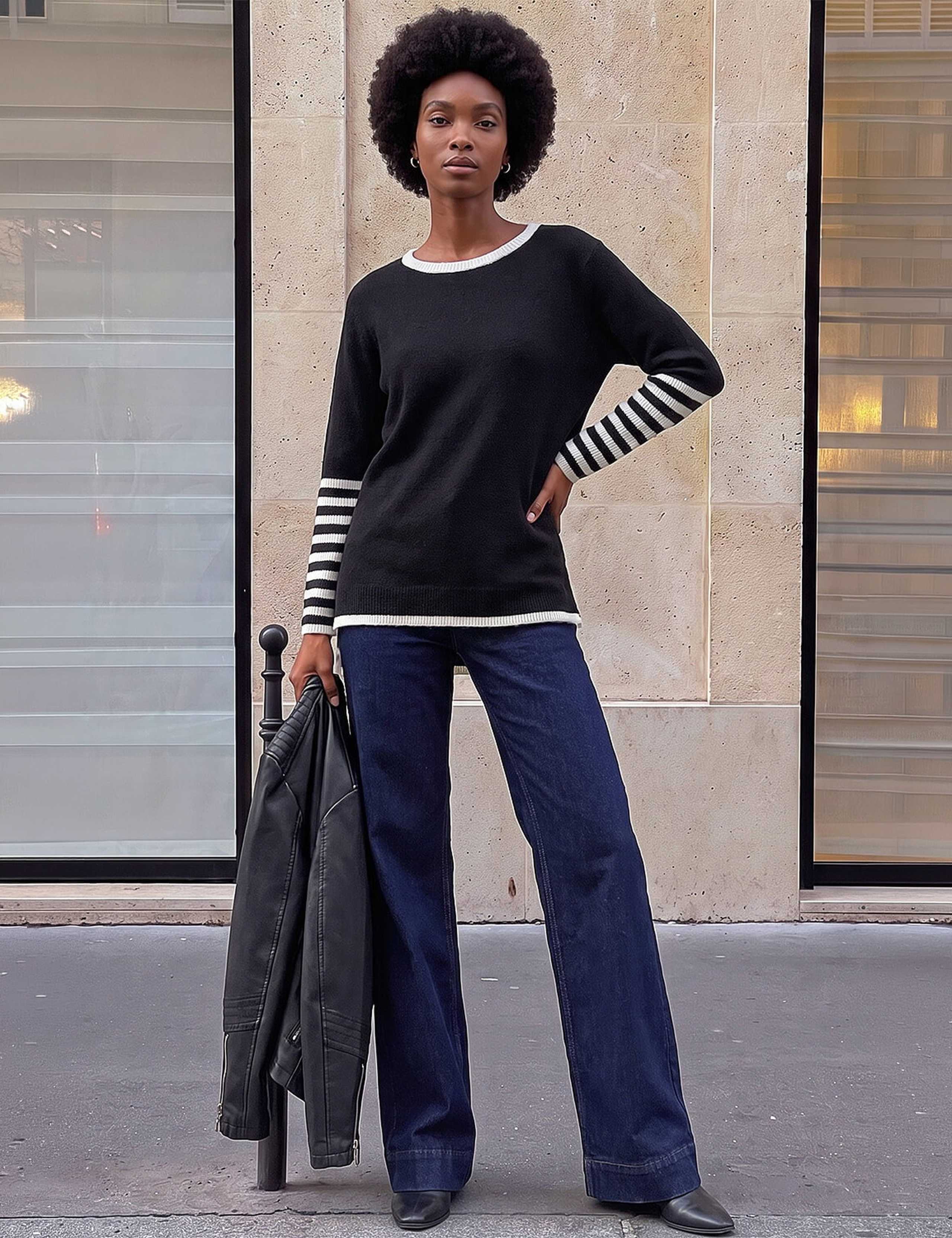 Striped Two Tone Jumper 2 of 4