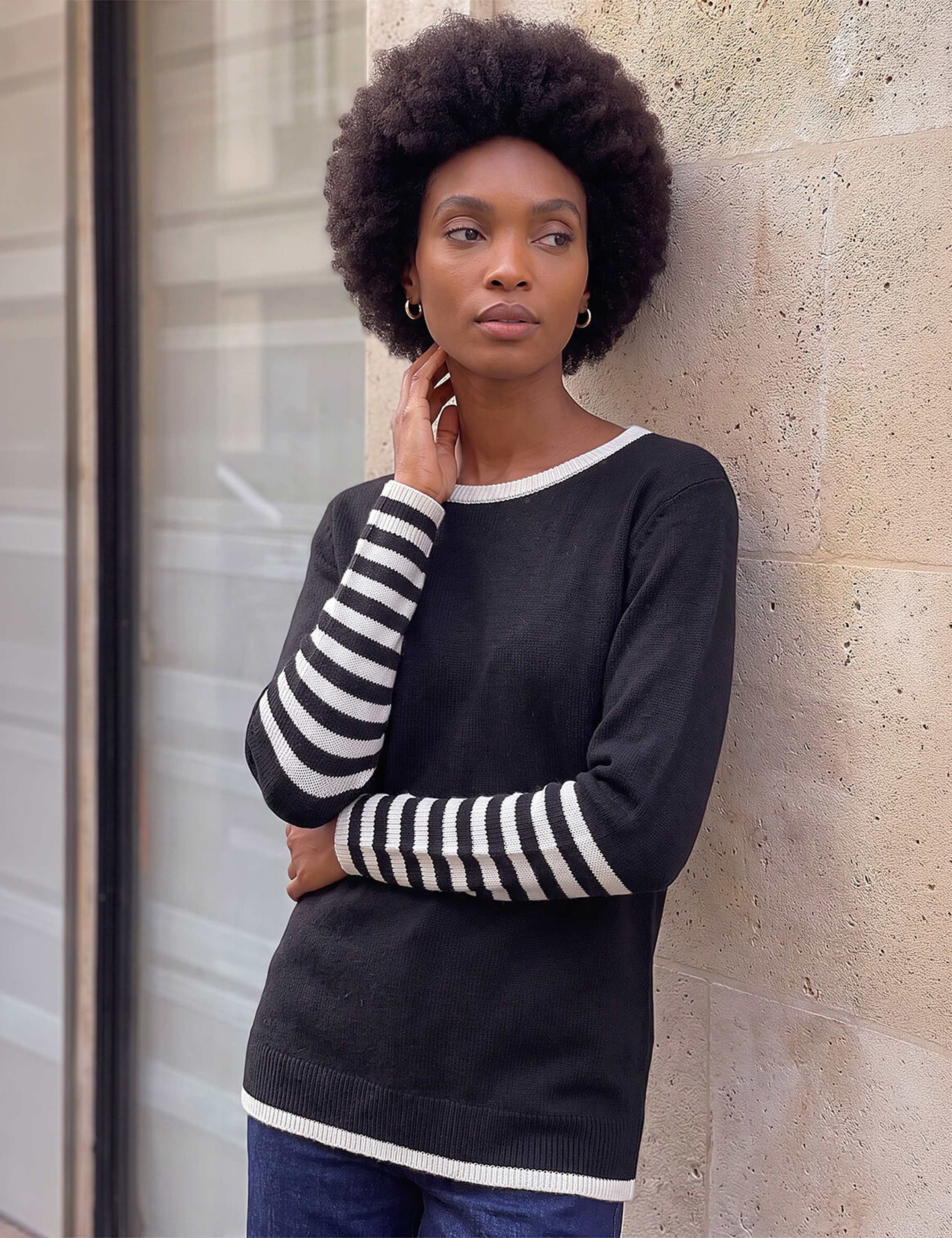 Striped Two Tone Jumper 3 of 4