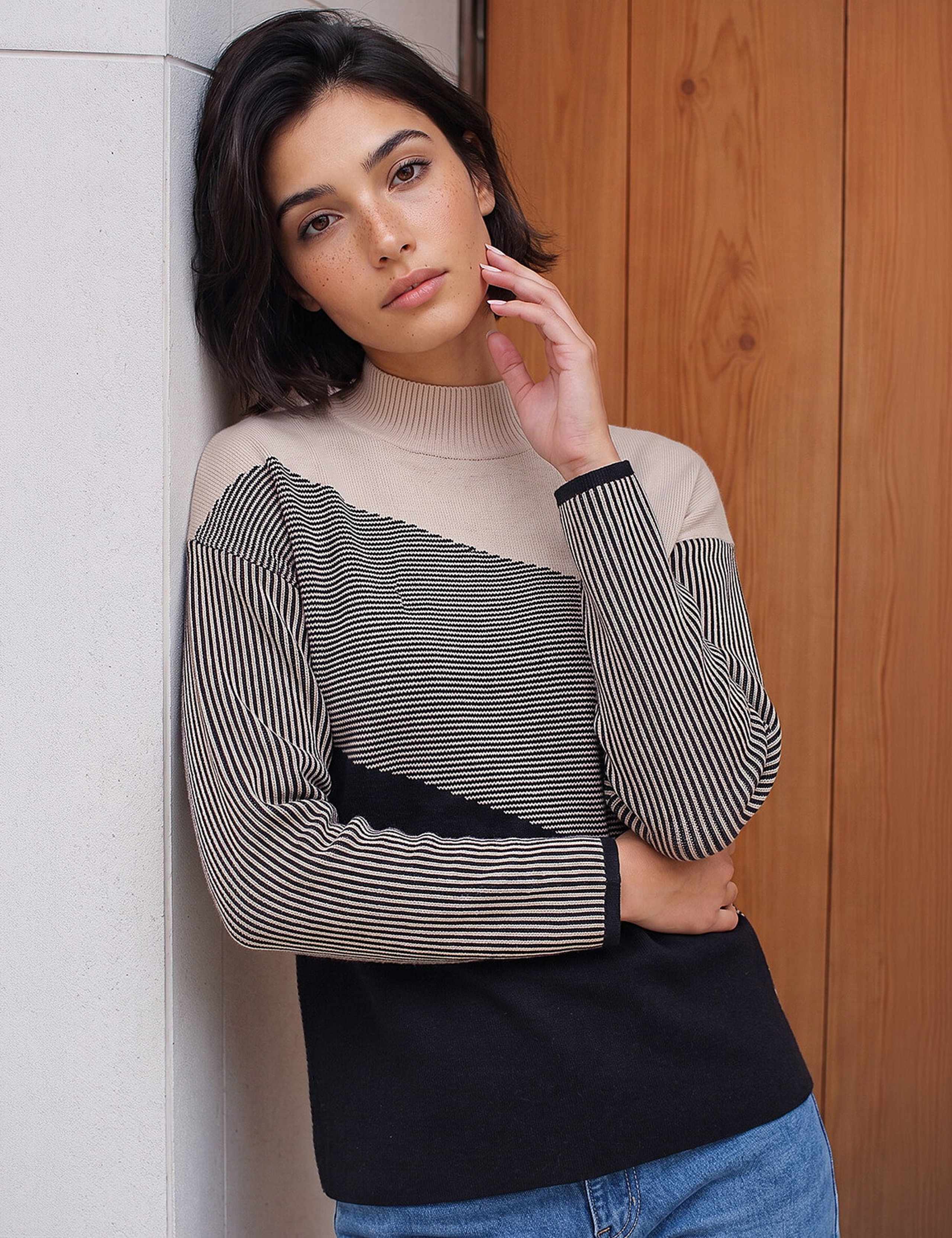 Contrast Colour Block Jumper 3 of 4
