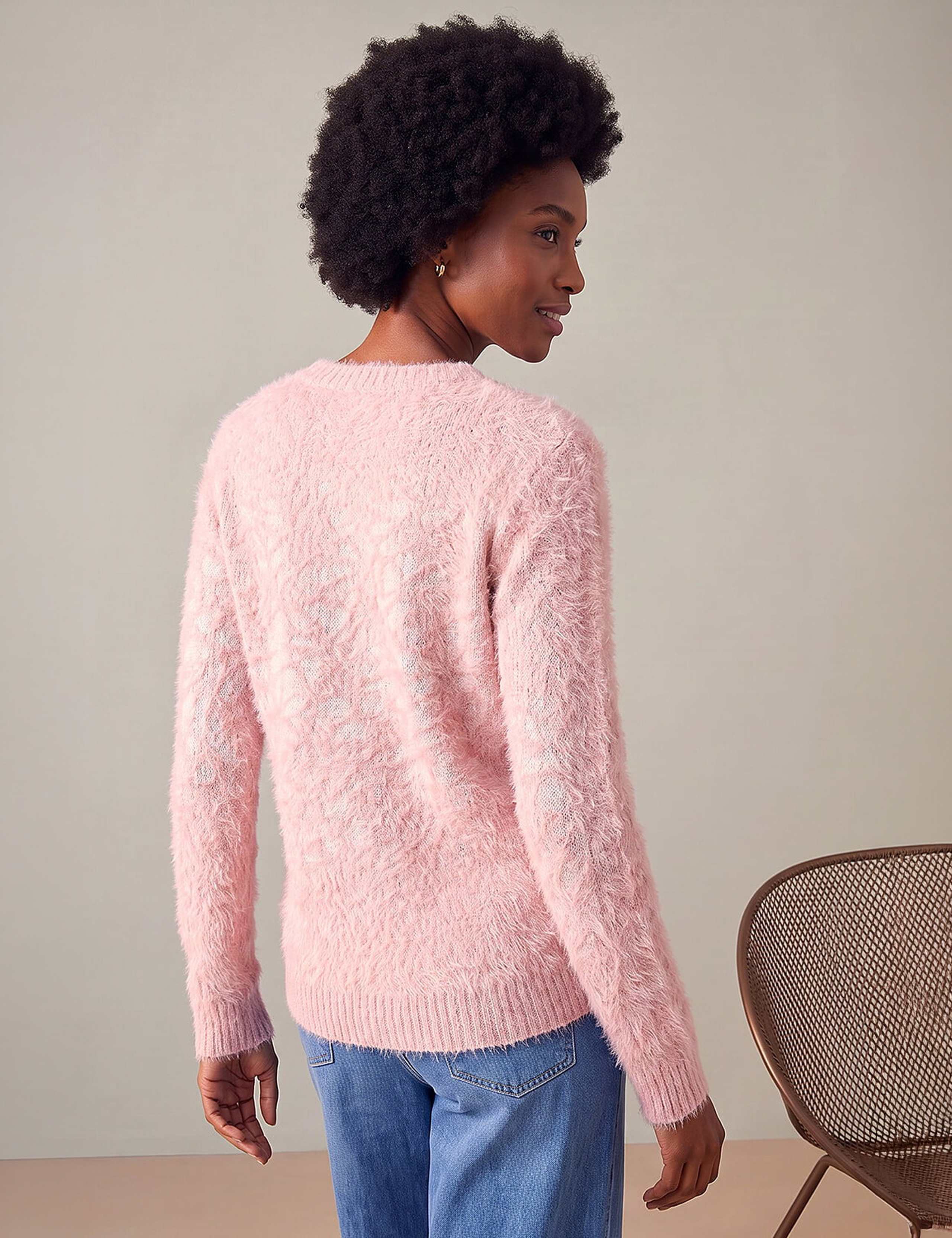Mosaic Print Fluffy Jumper 4 of 4