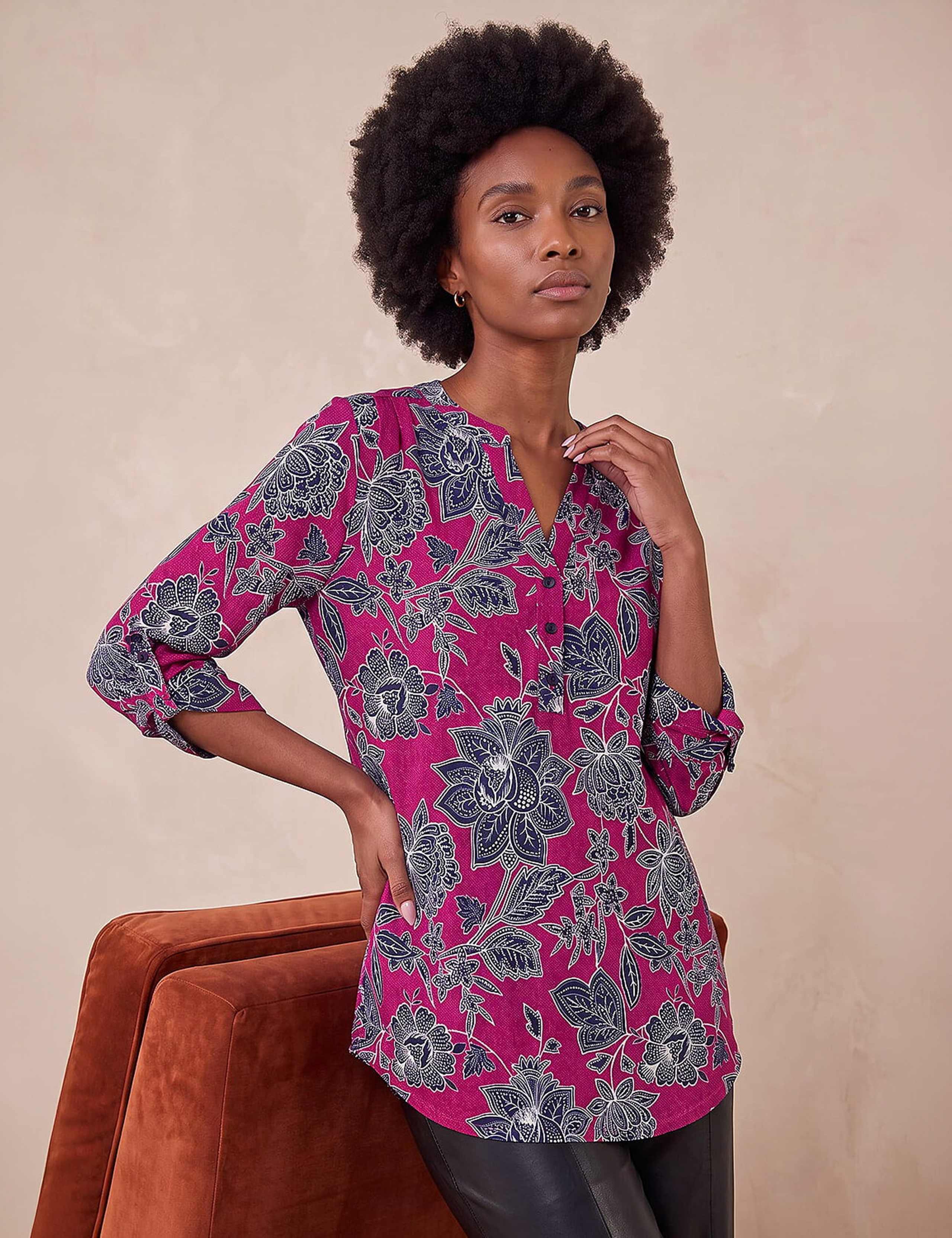 Floral Notch Neck Shirt 2 of 4