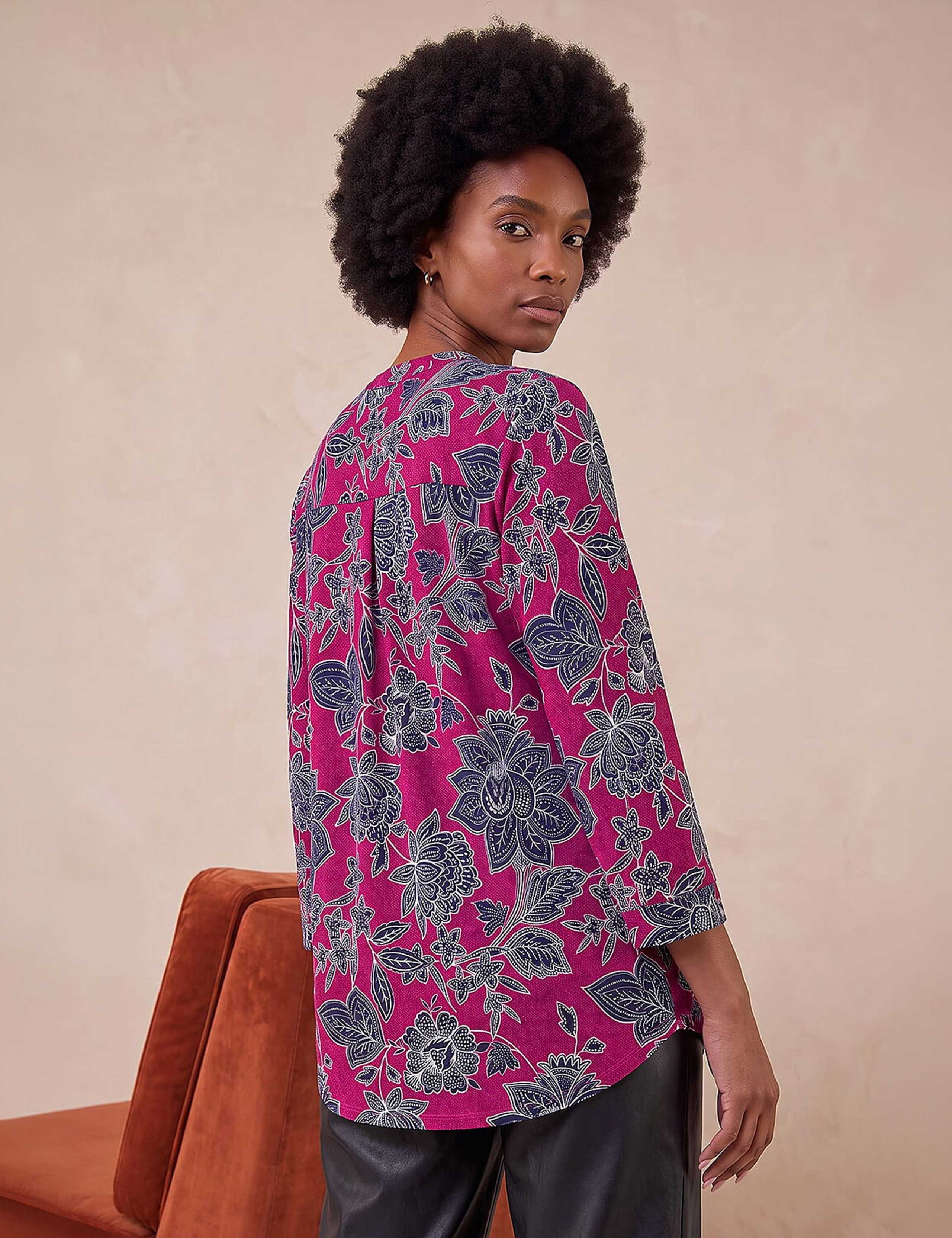 Floral Notch Neck Shirt 4 of 4