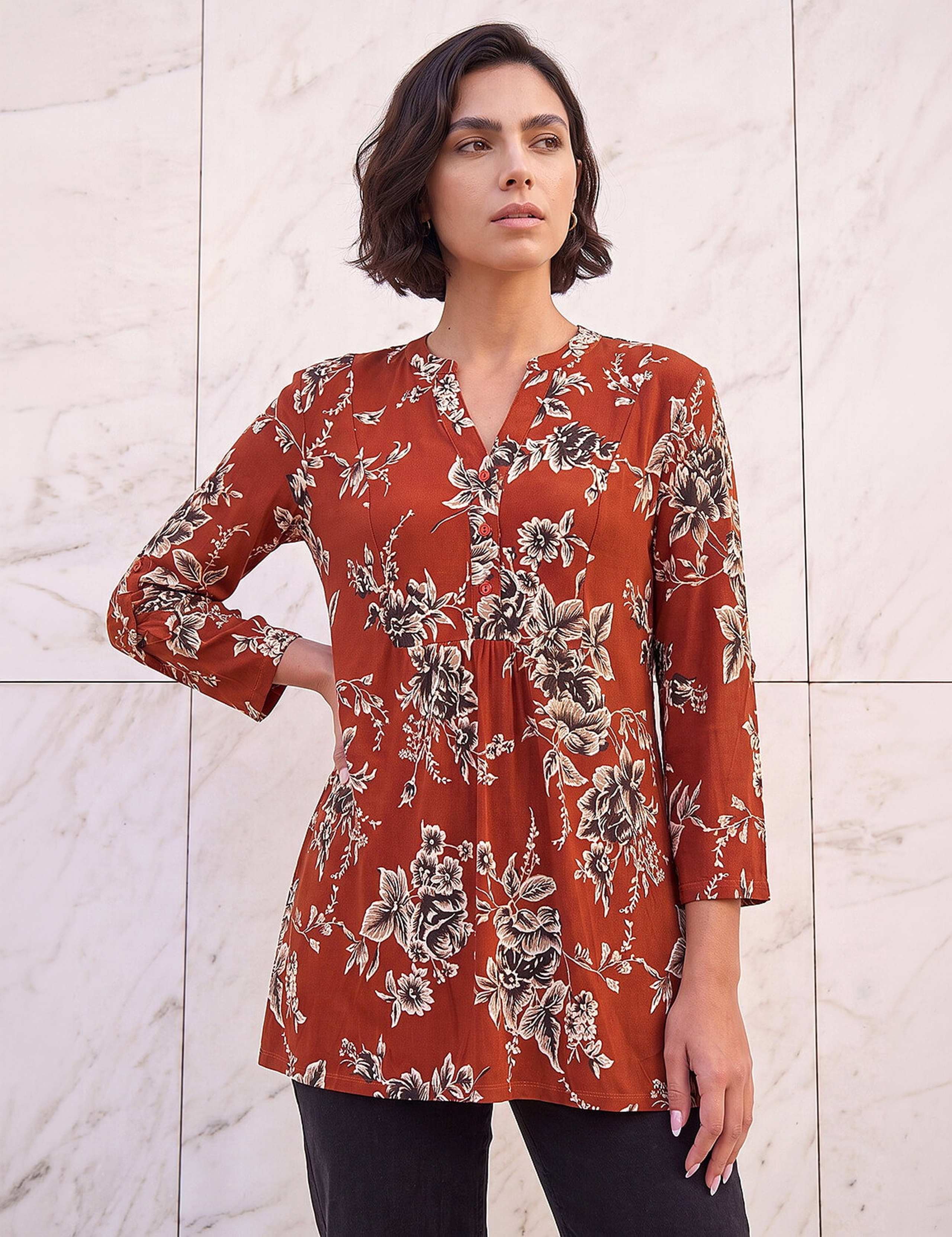 Puff Print Tunic Shirt 2 of 4