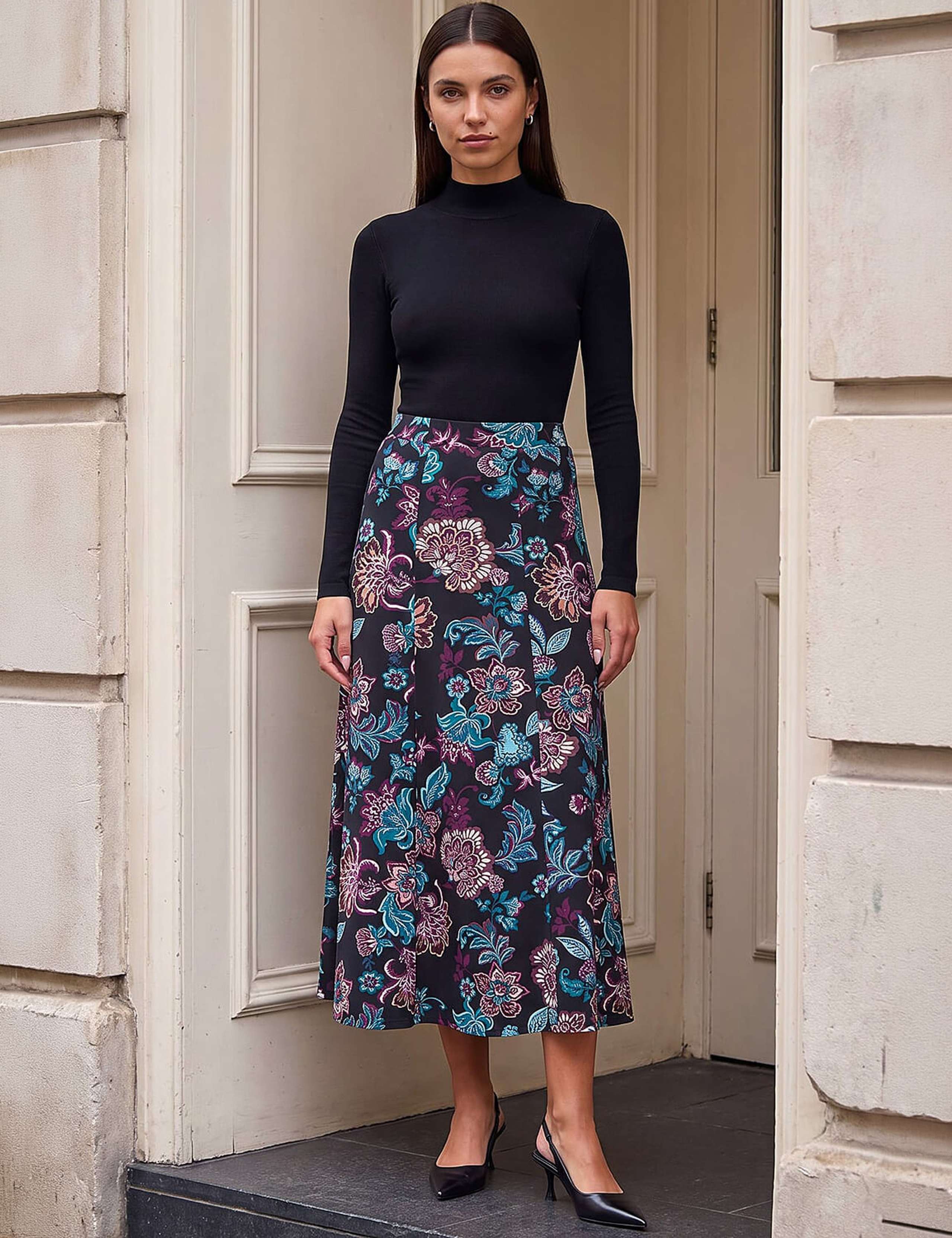 Floral Paisley Print Skirt 3 of 4
