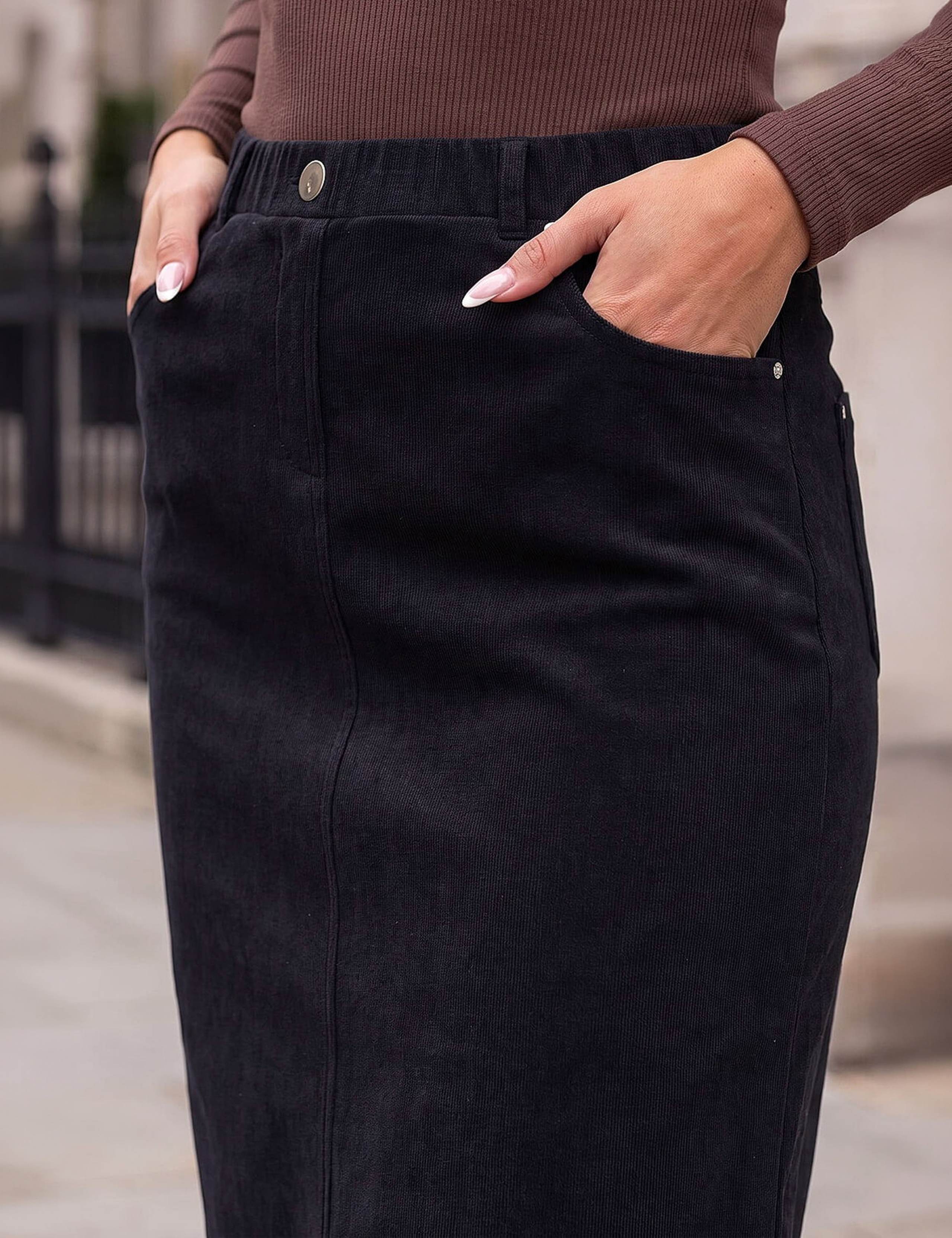Textured A-Line Knee Length Skirt 4 of 4