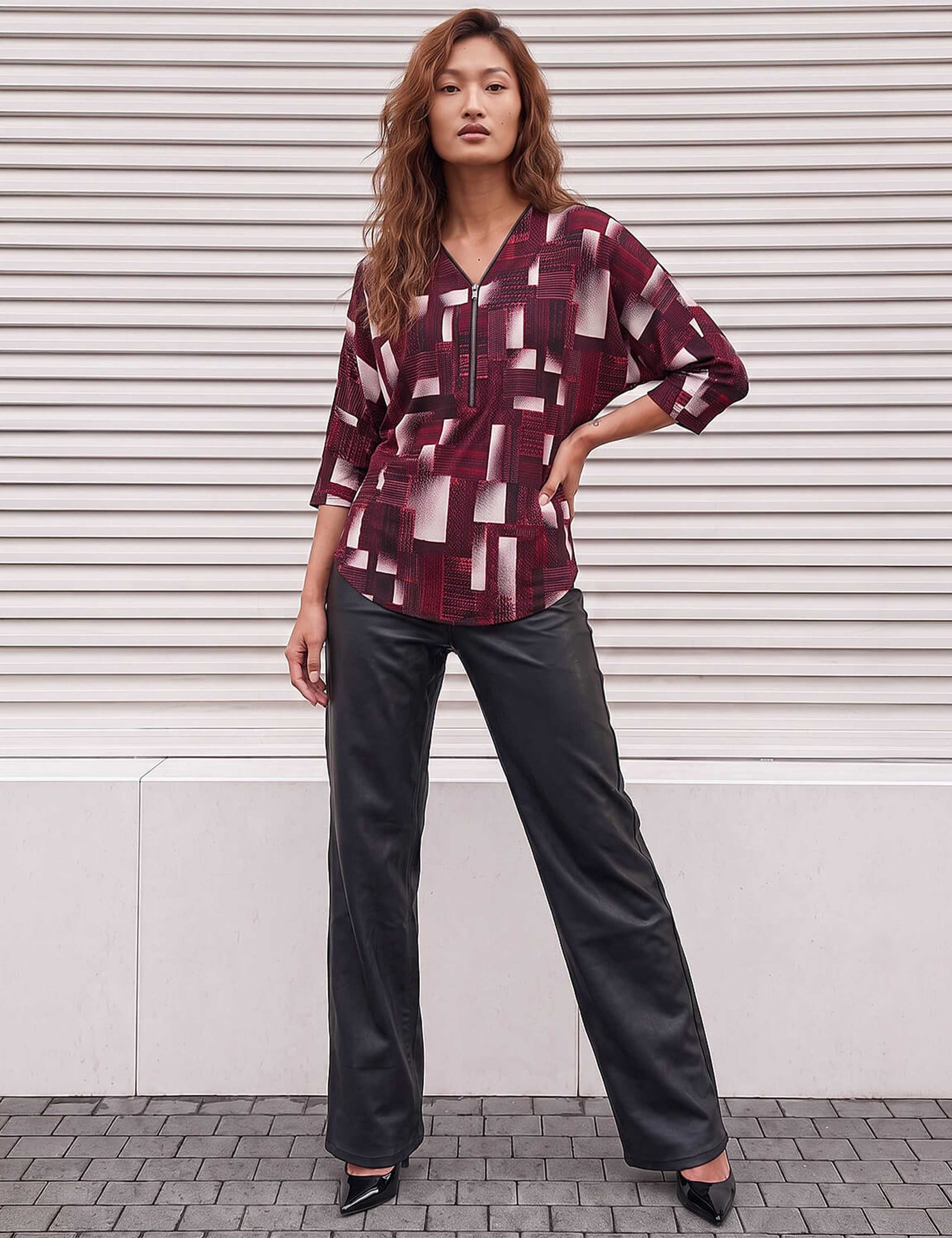 Geo Puff Zip Top 2 of 4