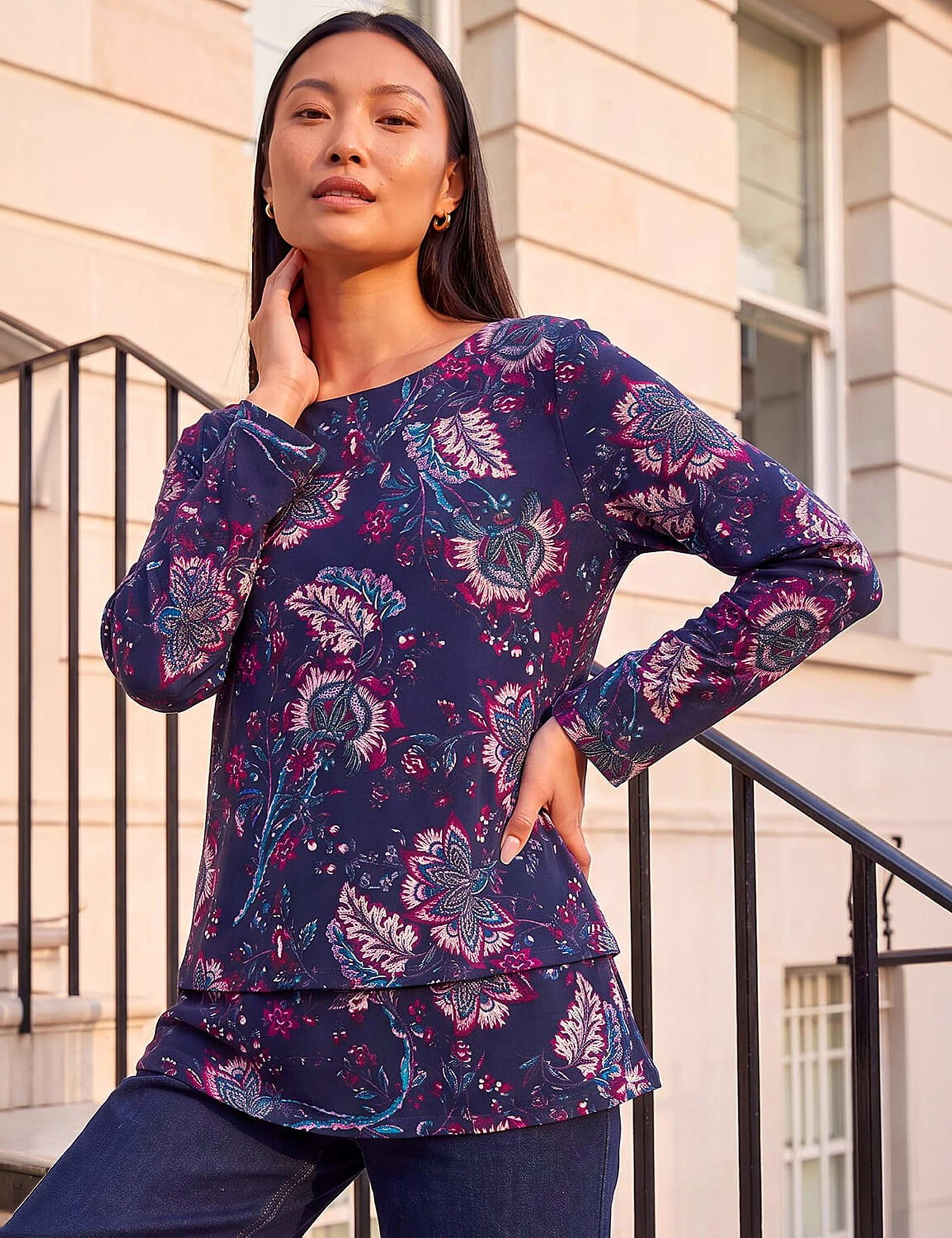 Floral Double Layer Top 3 of 4