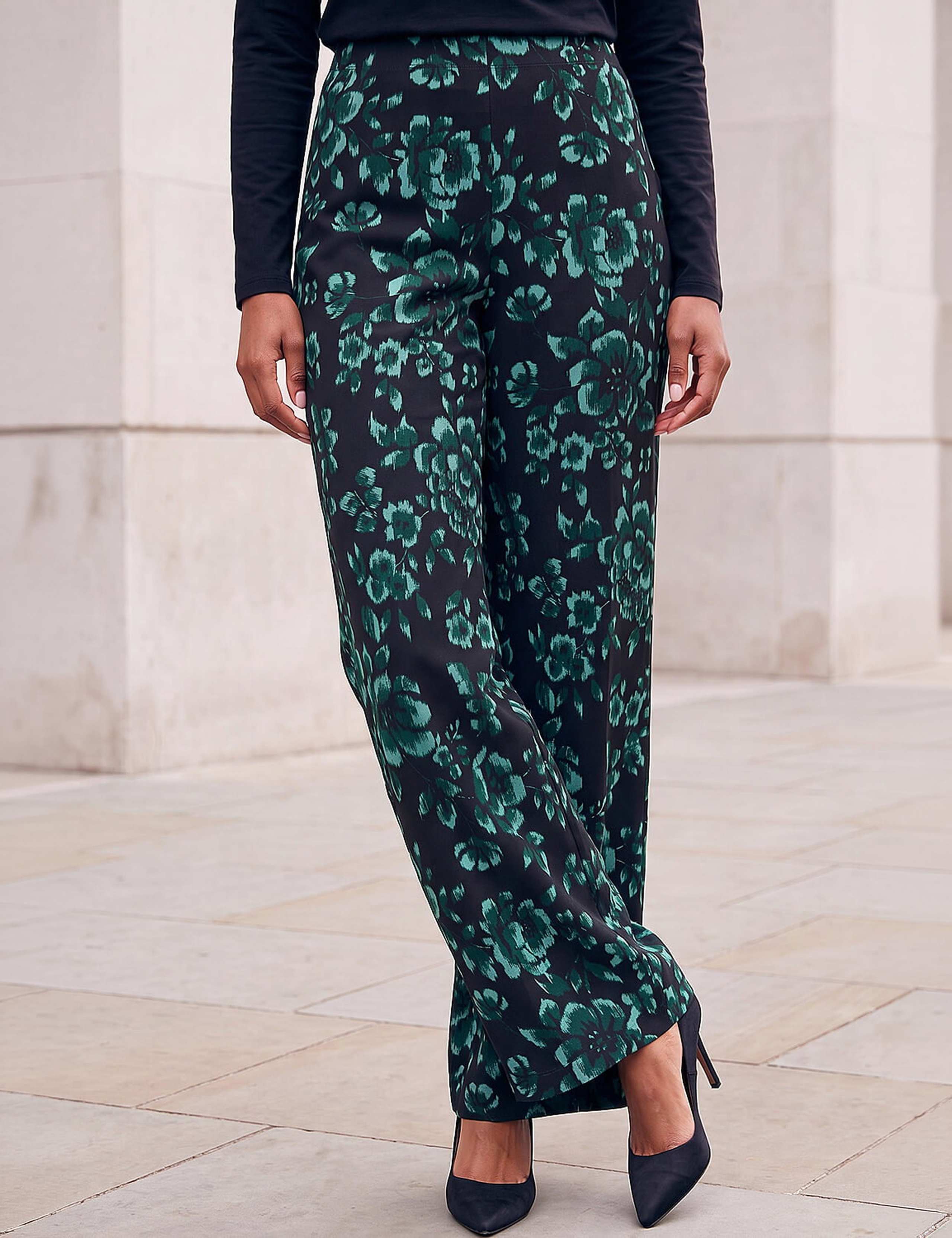 Floral Print Trousers 1 of 4