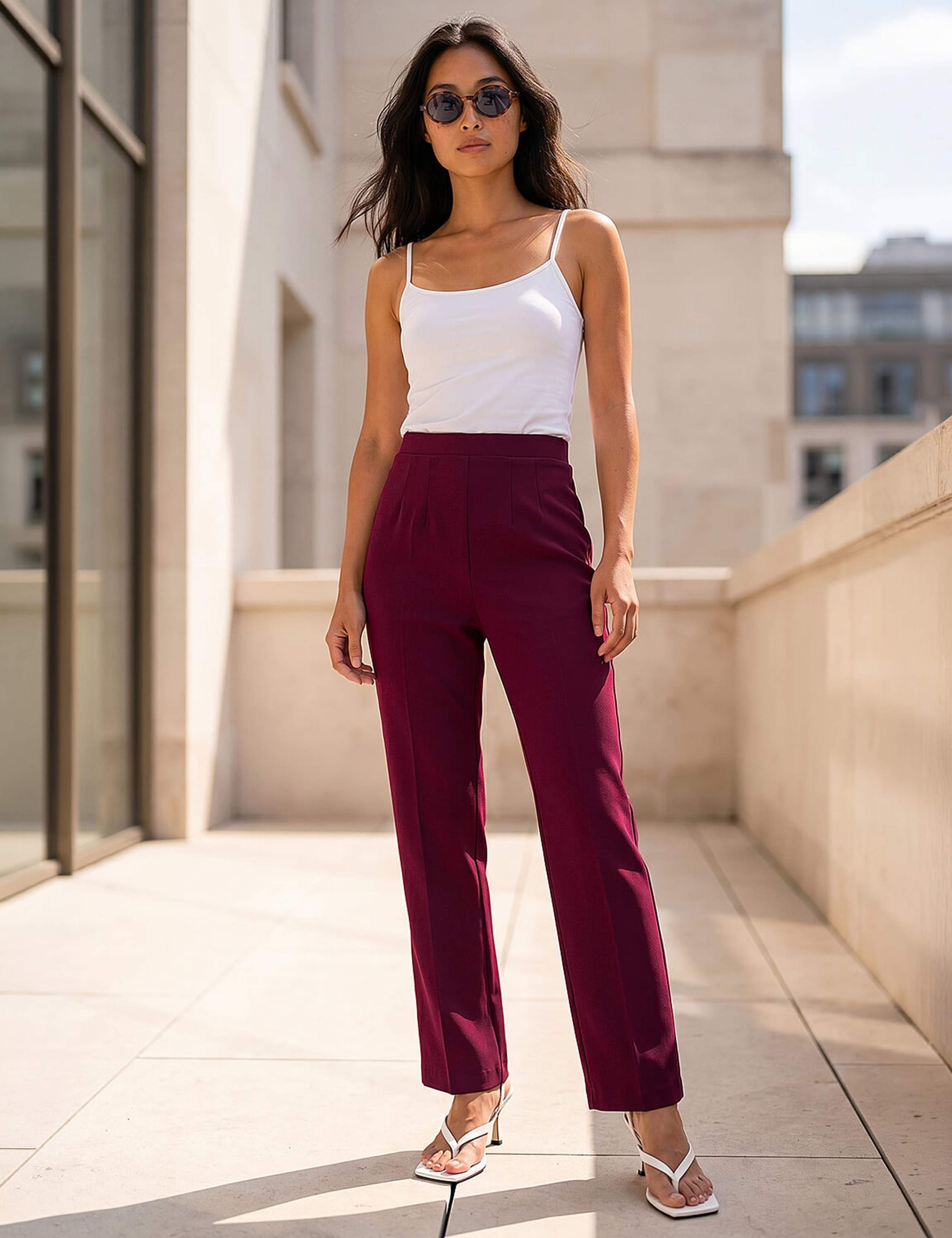 Petite Straight Leg Trousers 1 of 4