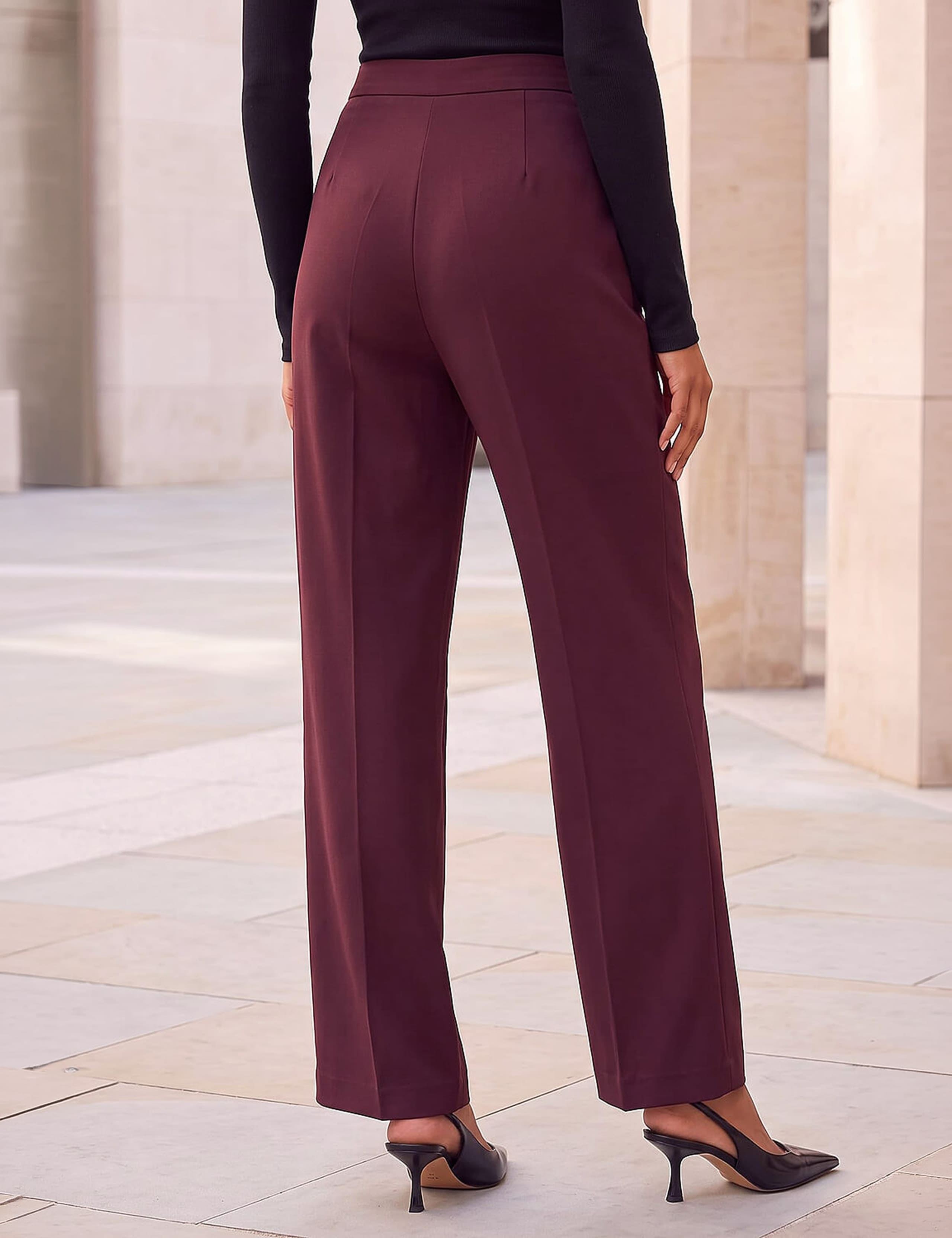 Ponte Straight Leg Trousers 2 of 3