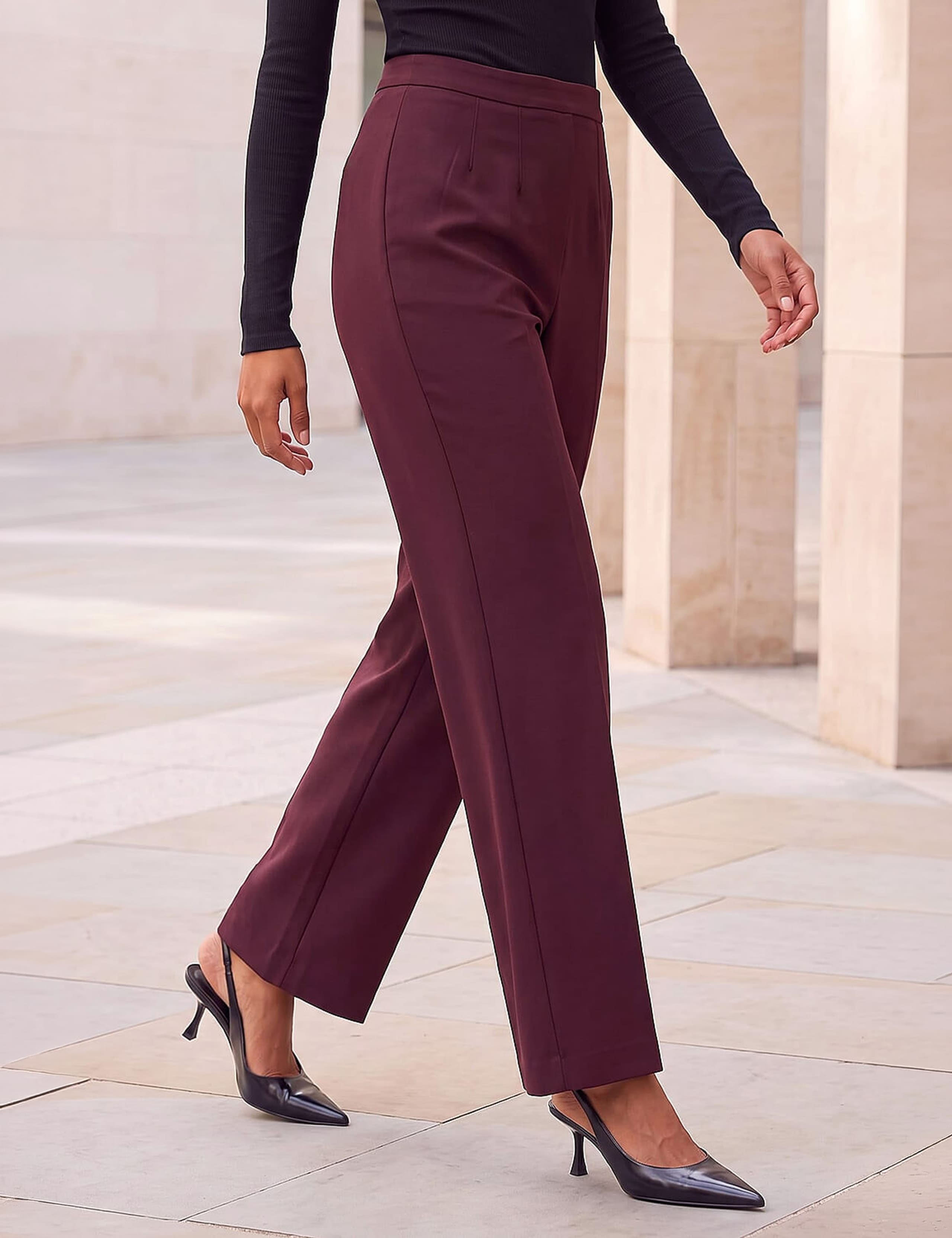 Ponte Straight Leg Trousers 3 of 3