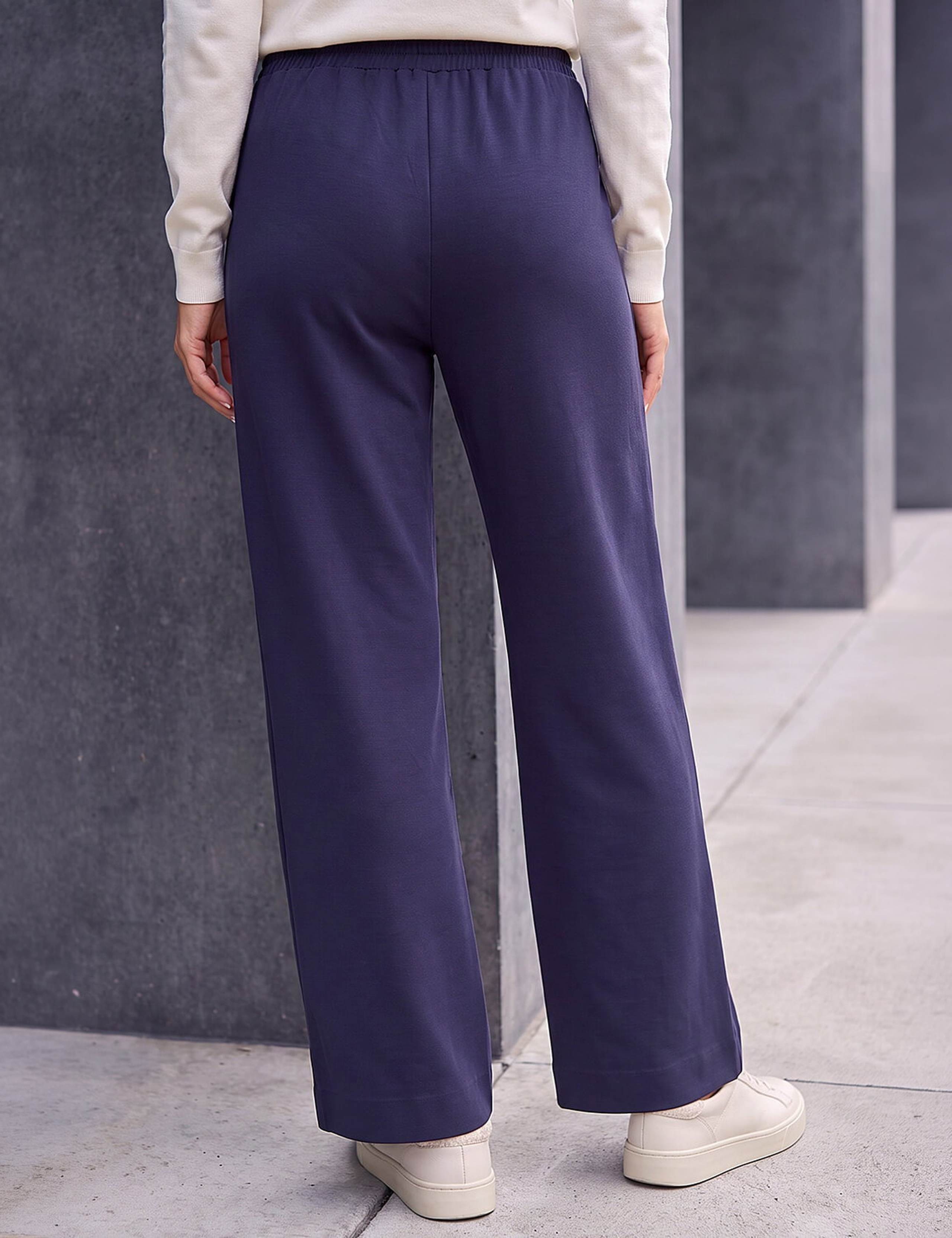Petite Drawstring Ponte Trousers 3 of 4