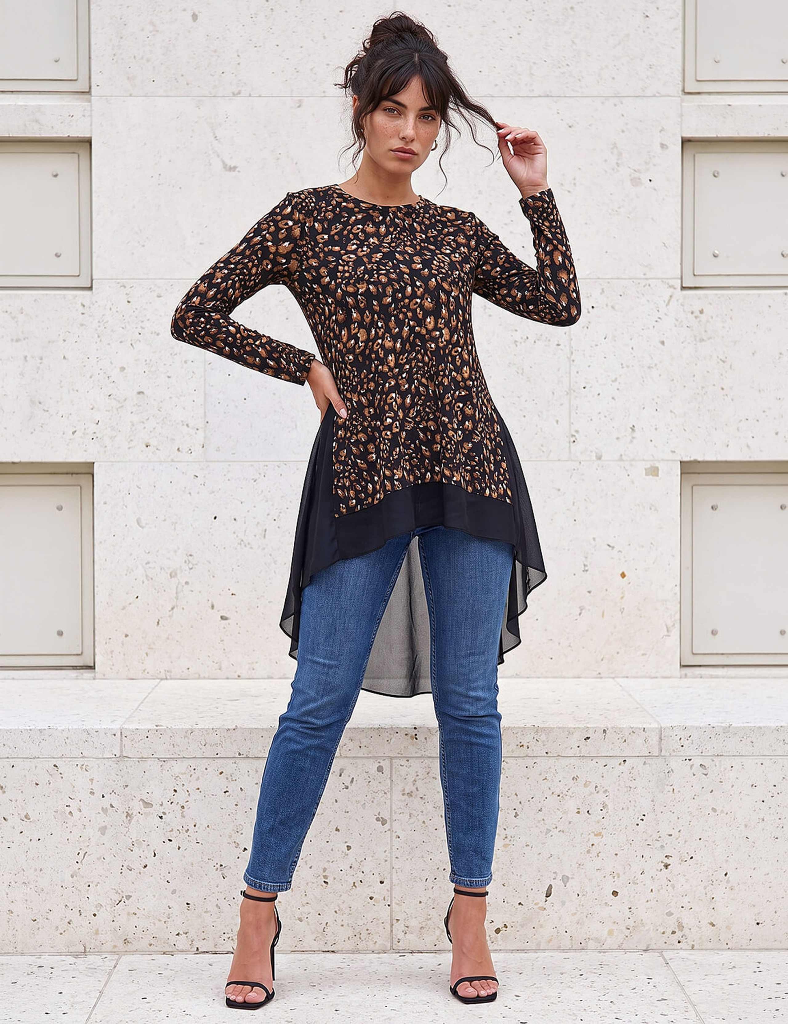 Abstract Print Tunic Top 2 of 4