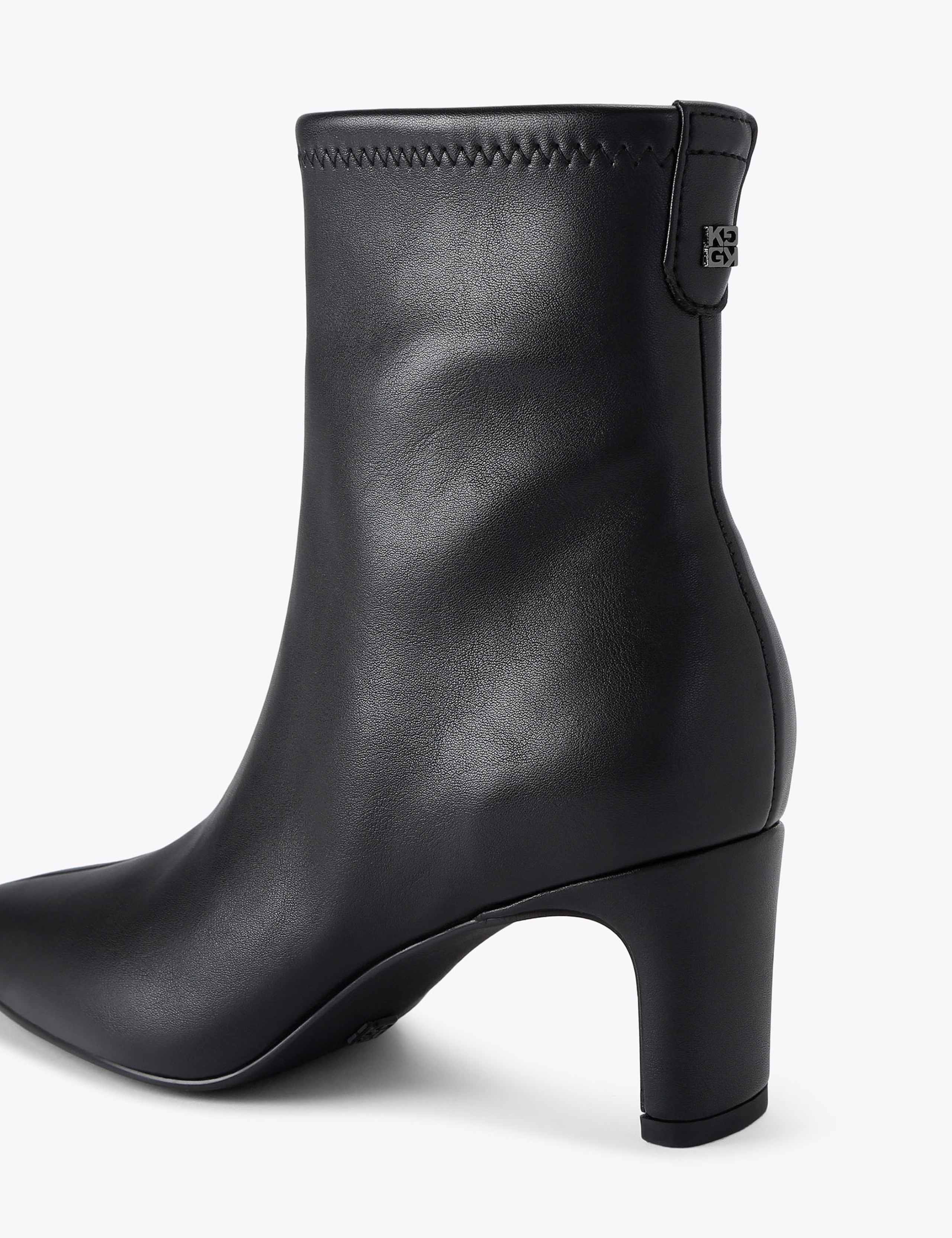 Leather Block Heel Ankle Boots 2 of 4