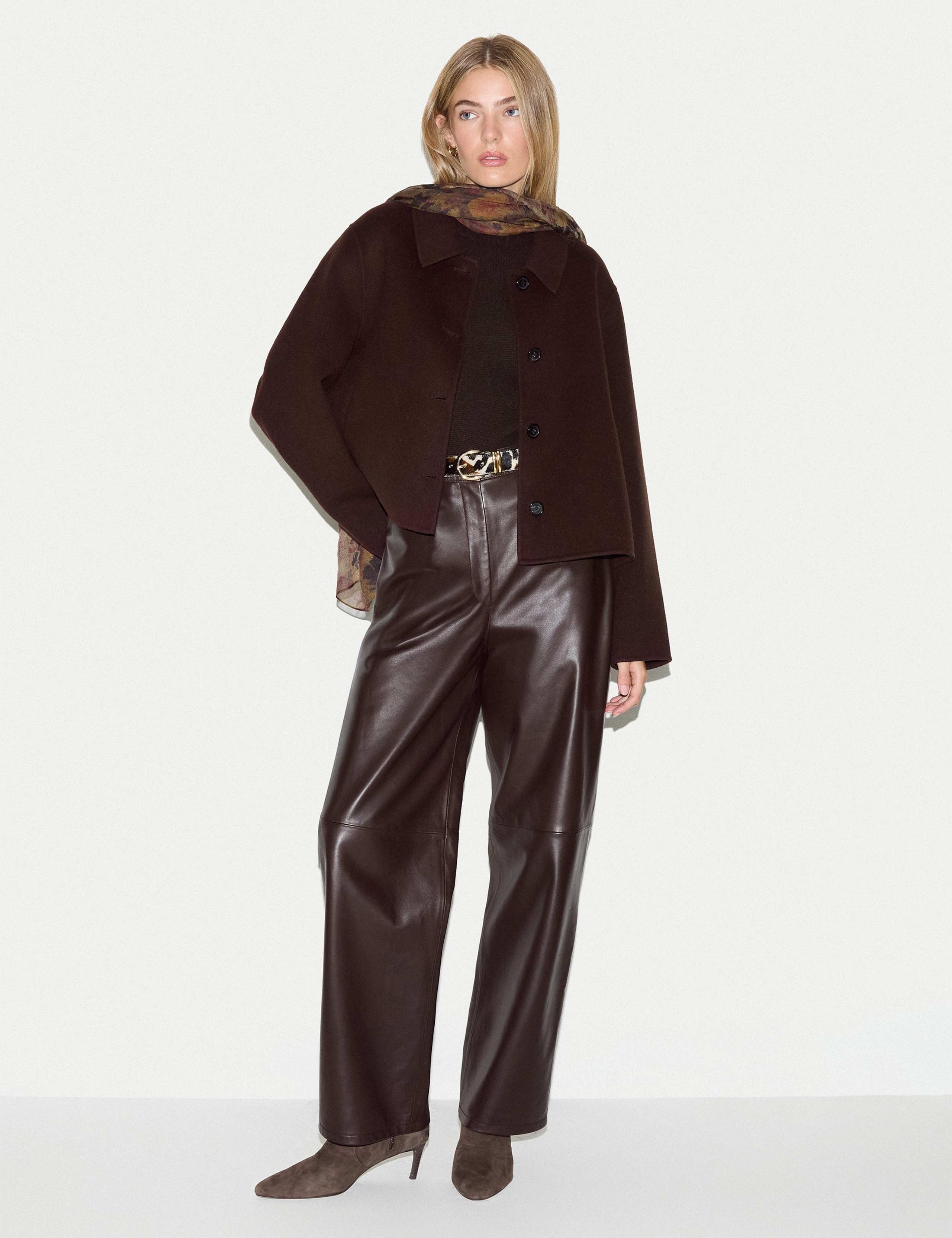 Wool Rich Double Faced Cropped Coat 4 of 6