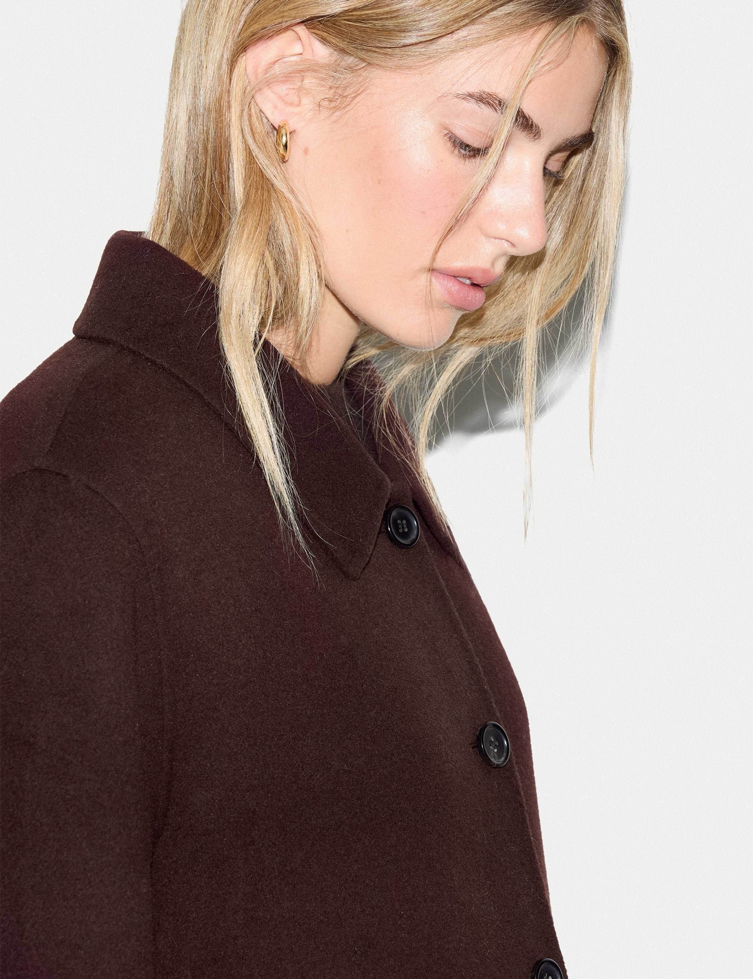 Wool Rich Double Faced Cropped Coat 5 of 6
