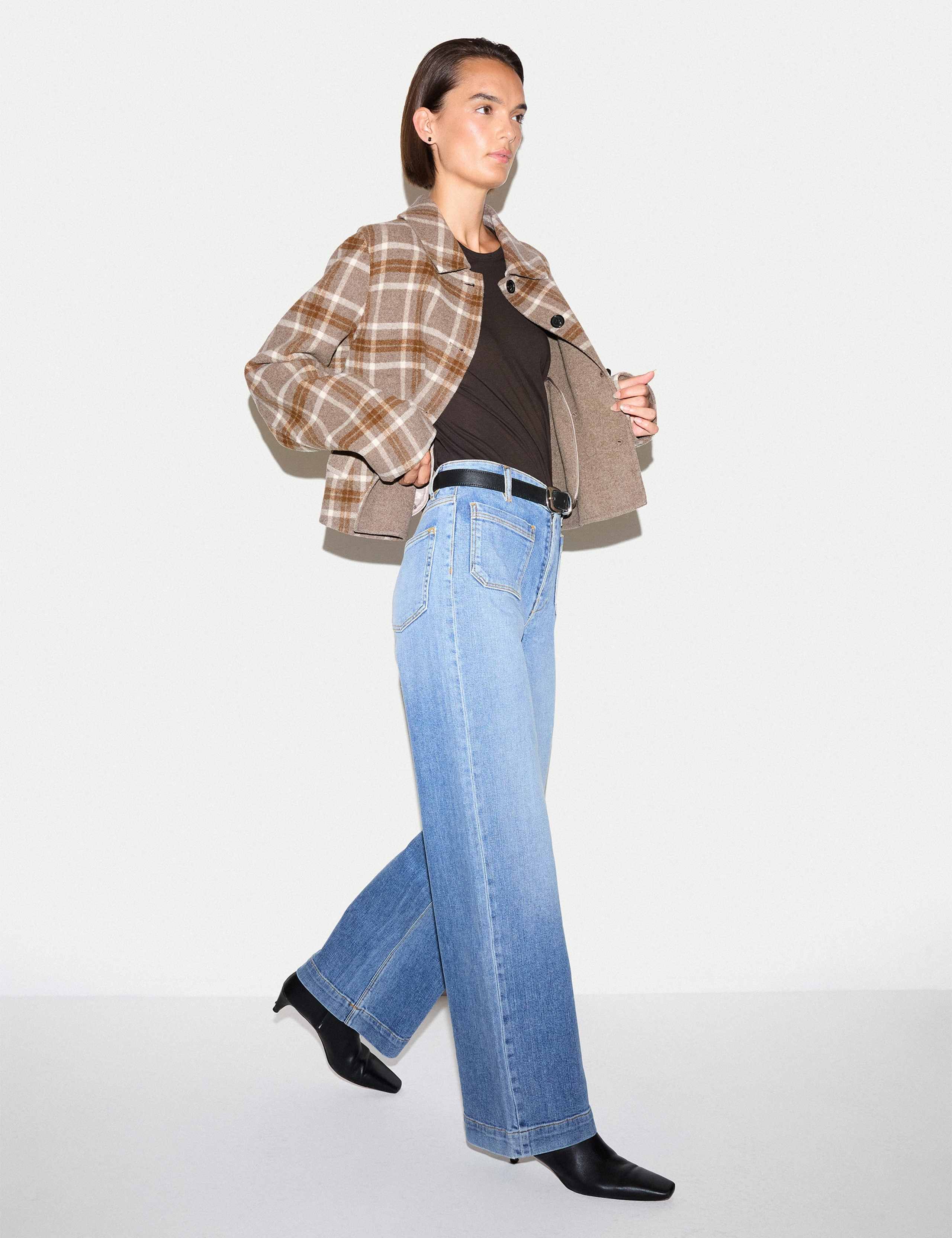 Wool Rich Checked Double Faced Coat 4 of 6