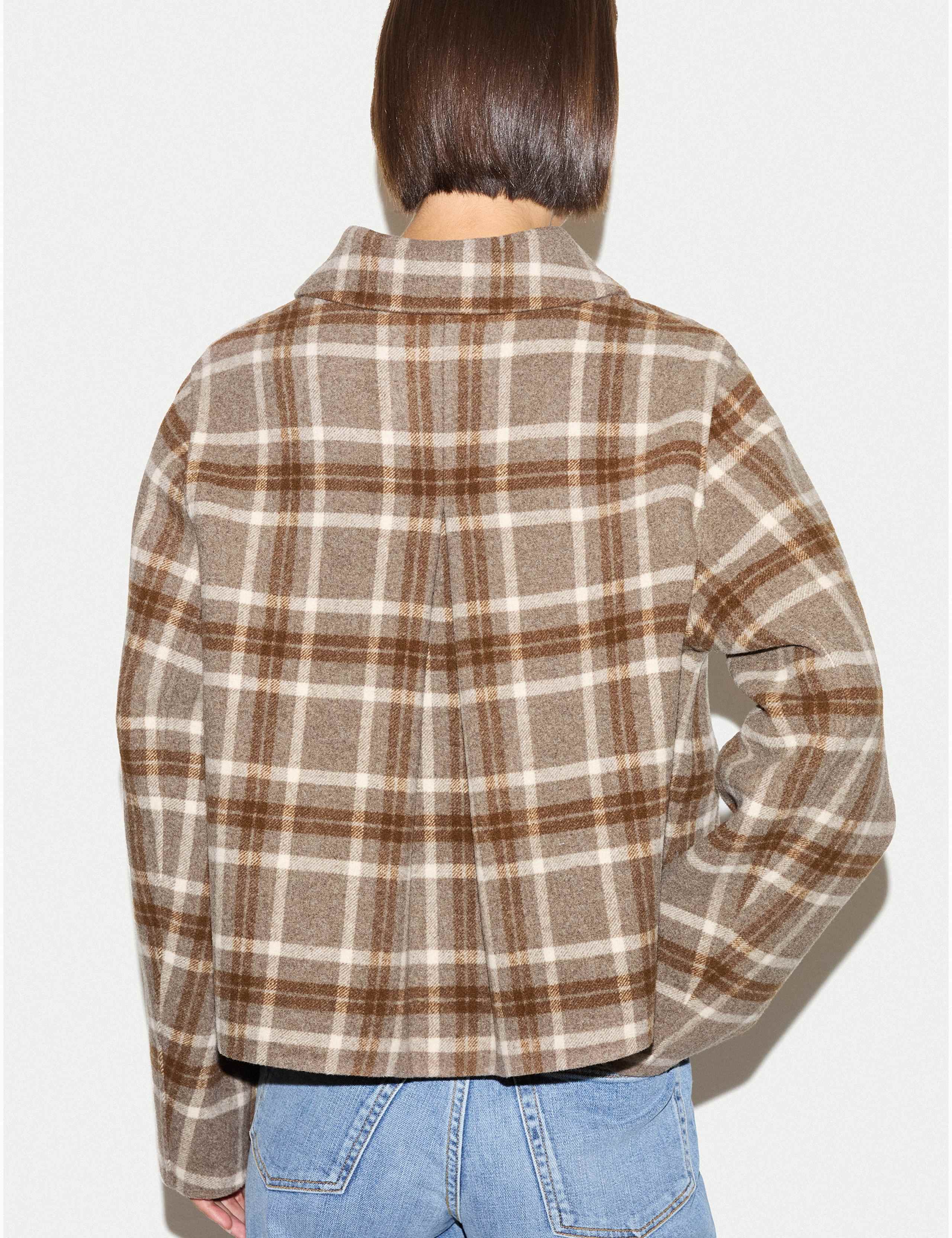 Wool Rich Checked Double Faced Coat 5 of 6