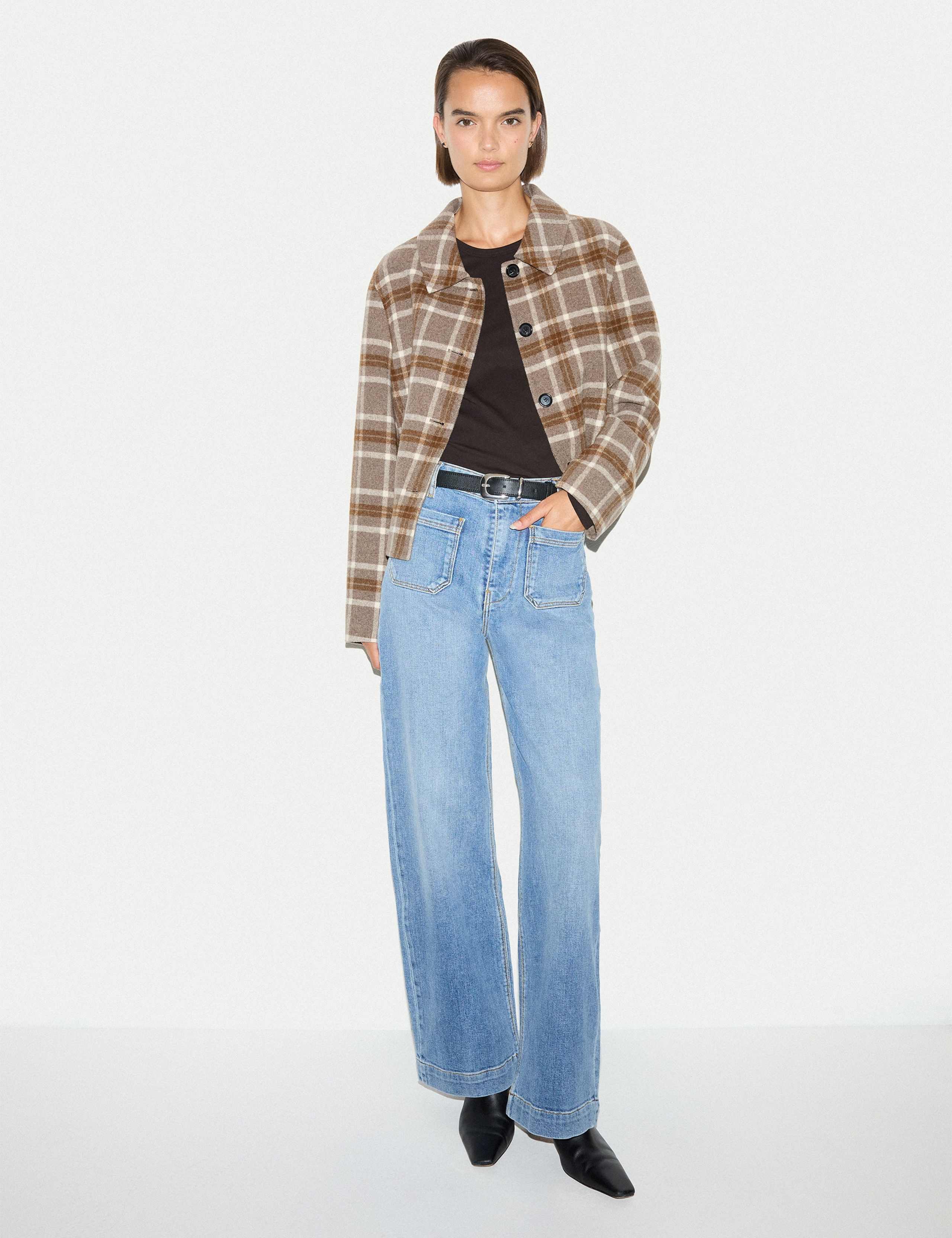 Wool Rich Checked Double Faced Coat 6 of 6