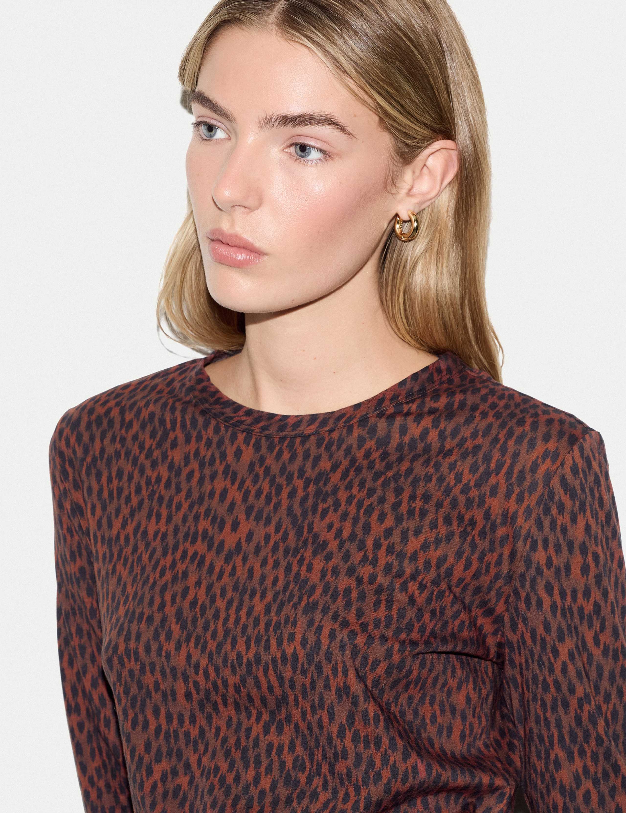 Pure Cotton Mini Leopard Print T-Shirt 4 of 5