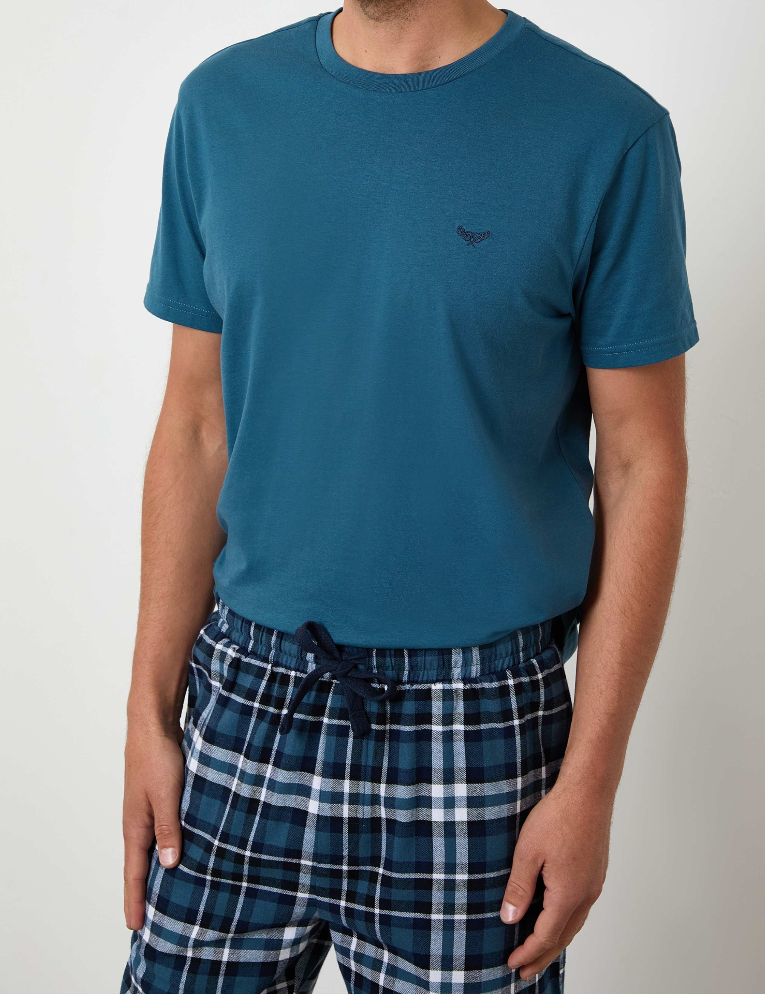 Cotton Rich Checked Flannel Pyjama Set 4 of 5
