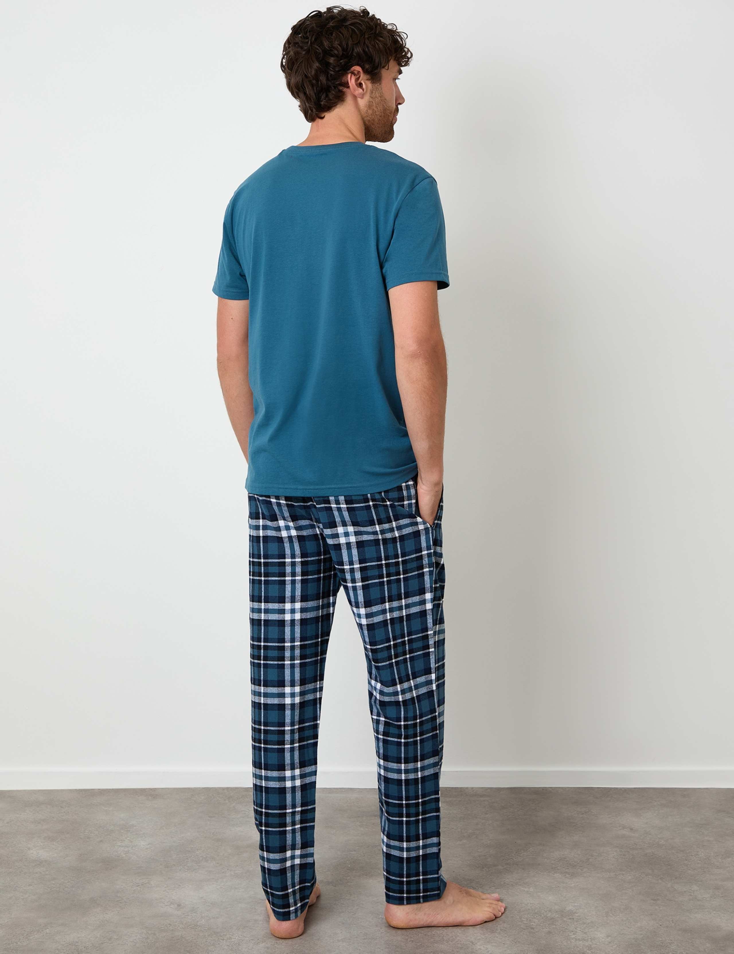 Cotton Rich Checked Flannel Pyjama Set 5 of 5