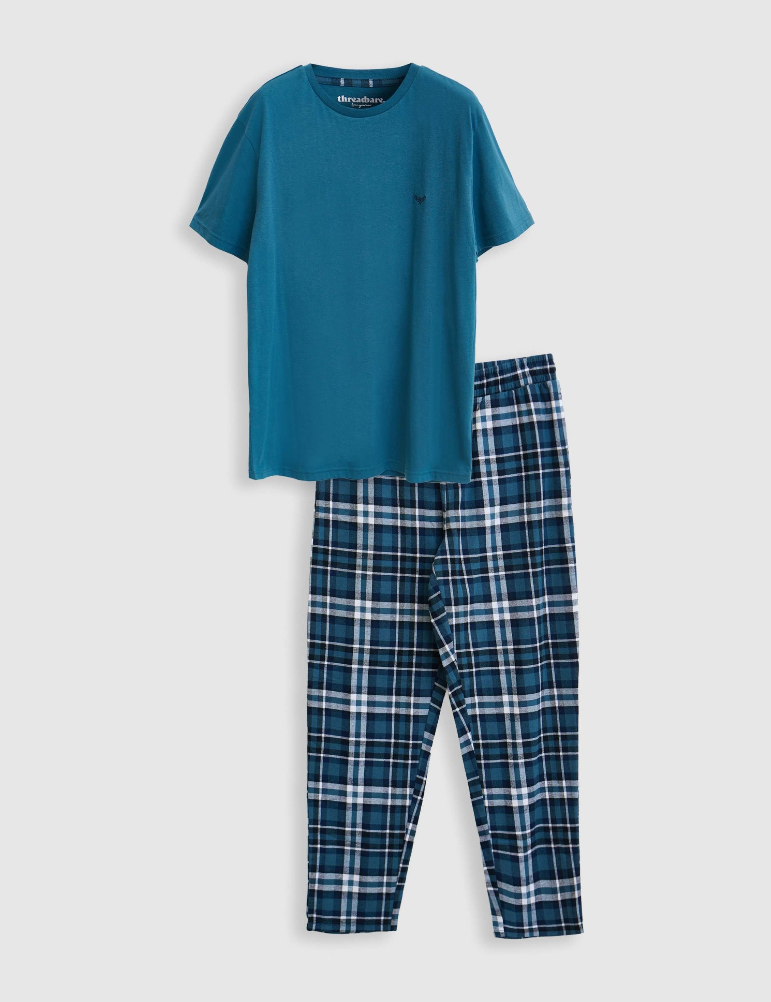 Cotton Rich Checked Flannel Pyjama Set 2 of 5